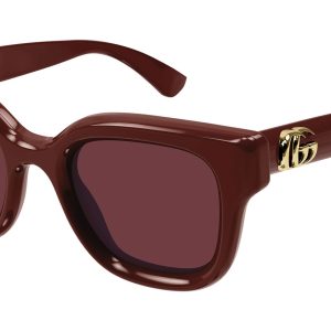 Gucci GG1828S Square Marmont Sunglasses in Burgundy