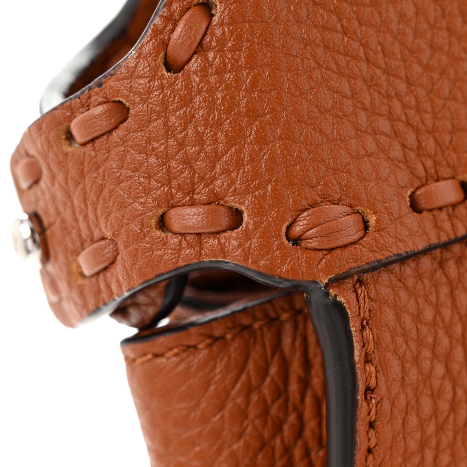 Cuoio Romano Snakeskin Selleria Mini Peekaboo Iconic Satchel Cappuccino - Image 12