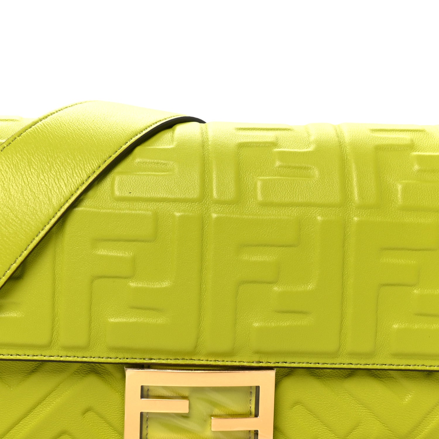 Nappa FF 1974 Embossed Baguette Wasabi - Image 8