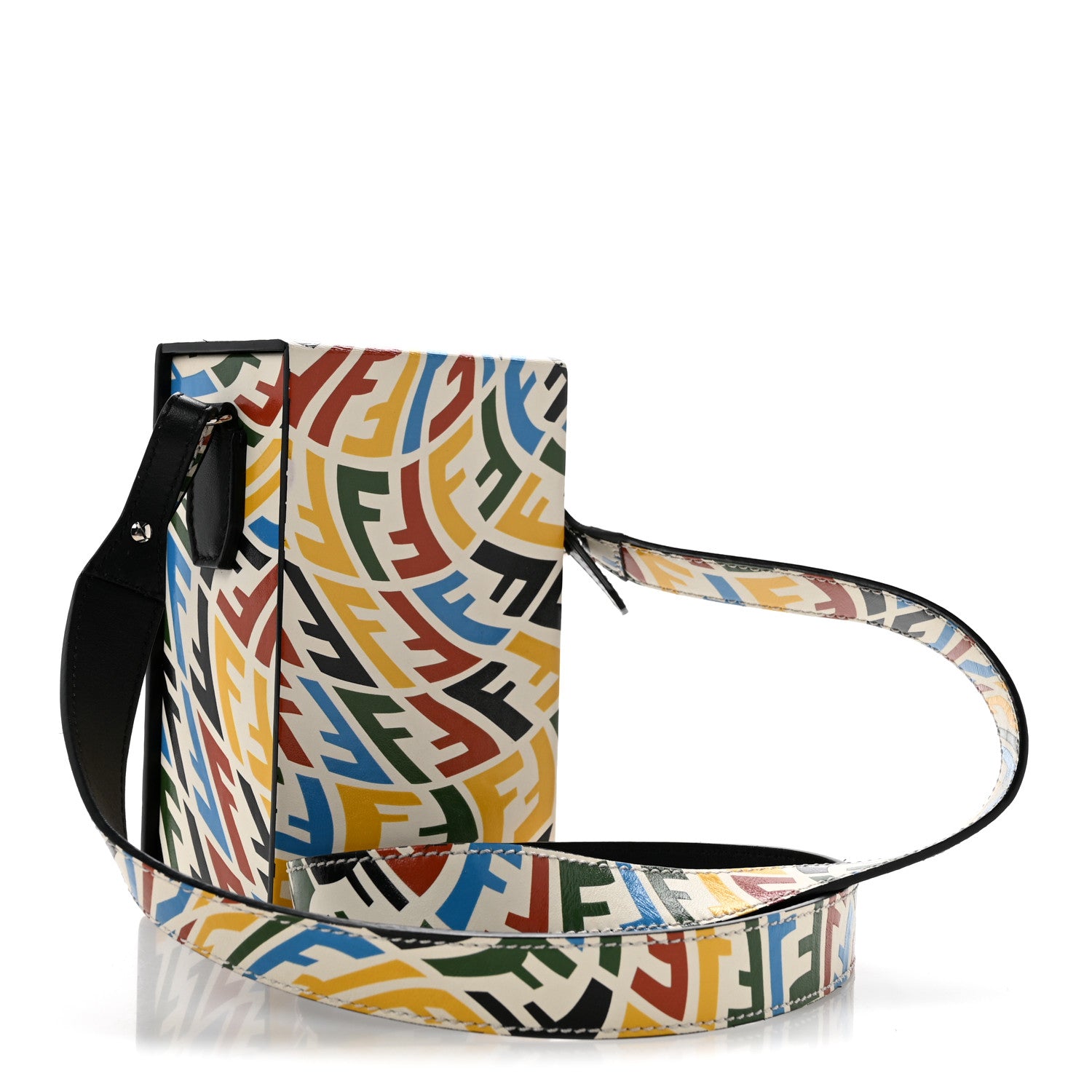 X SARAH COLEMAN Vitello Grace Light FF Vertigo Box Bag White Ice Multicolor - Image 3