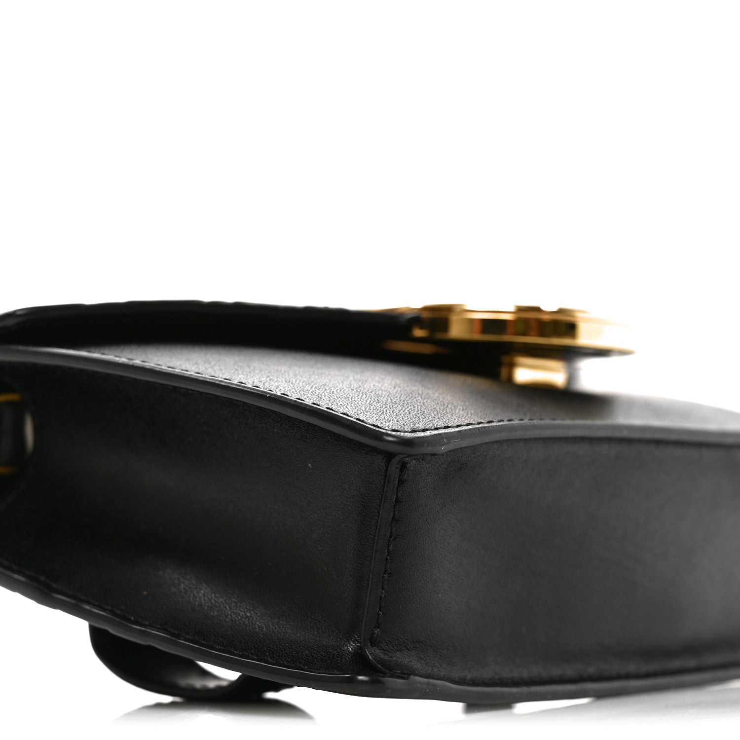 Vitello Liberty F is Fendi Bi-Color FF 1974 Embossed Envelope Belt Bag Maya Black - Image 8