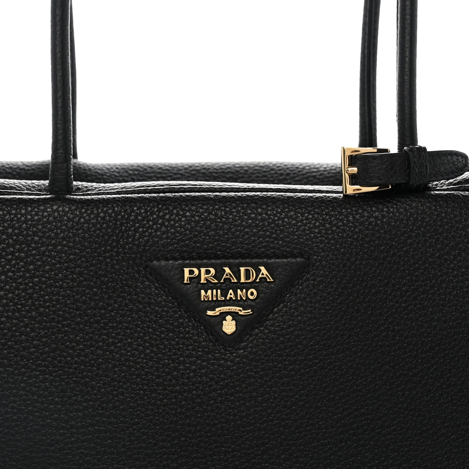 Vitello Daino Large Top Handle Bag Black - Image 9