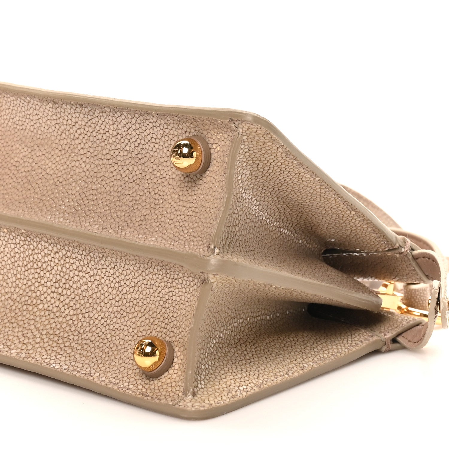 Stingray Shiny Nappa Petite Peekaboo I SEE U Satchel Tortora - Image 9