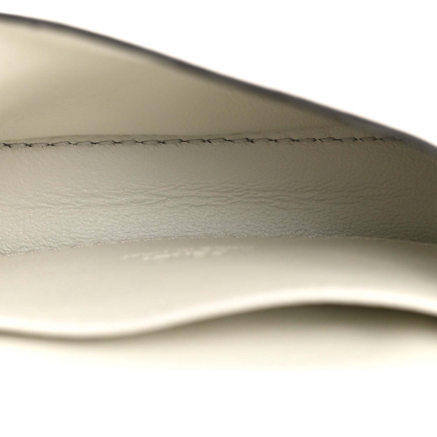Nappa Matisse FF Embossed Nano Baguette Charm White - Image 4