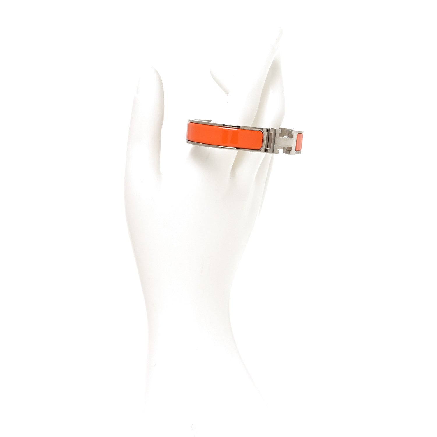 Enamel Narrow Clic Clac H Bracelet PM Orange - Image 2
