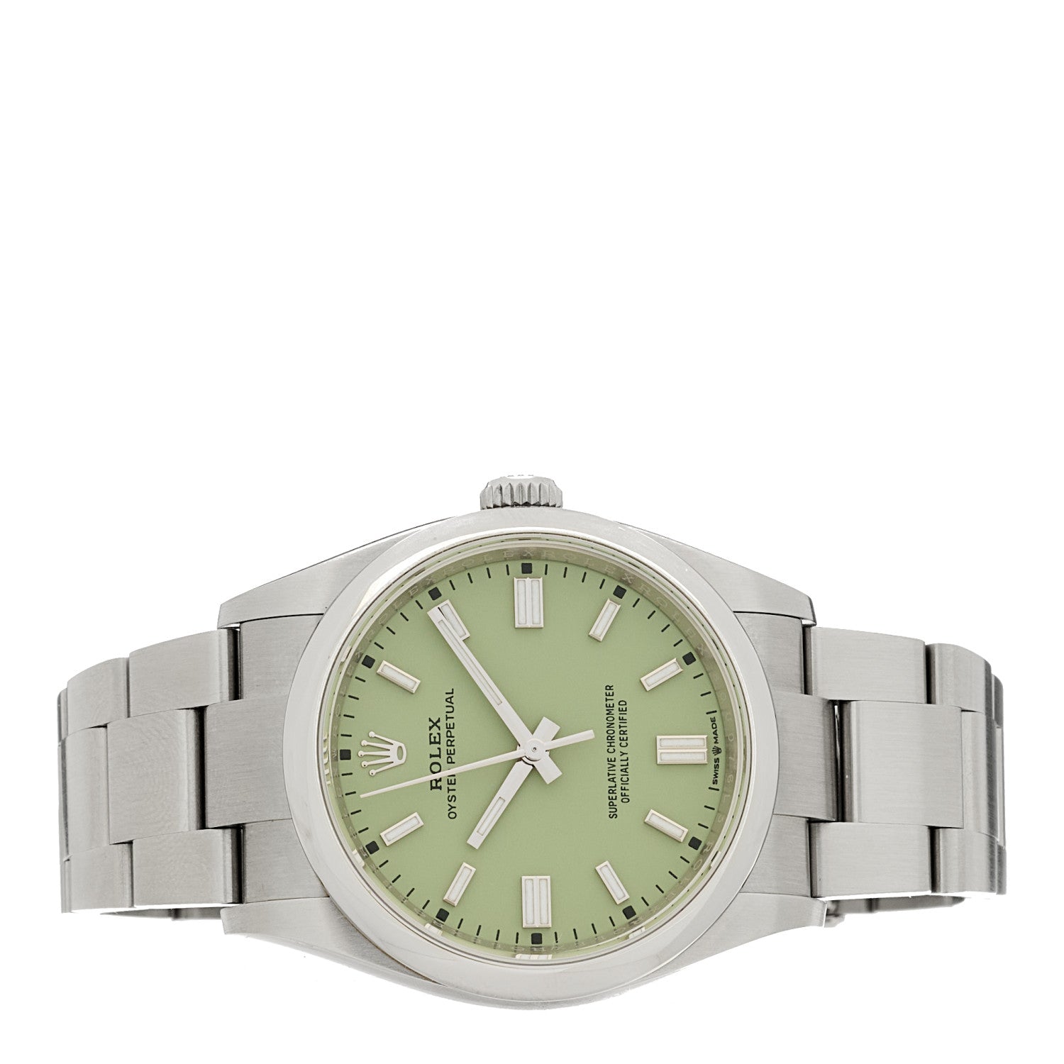Stainless Steel 36mm Oyster Perpetual Watch Pistachio 126000 - Image 2