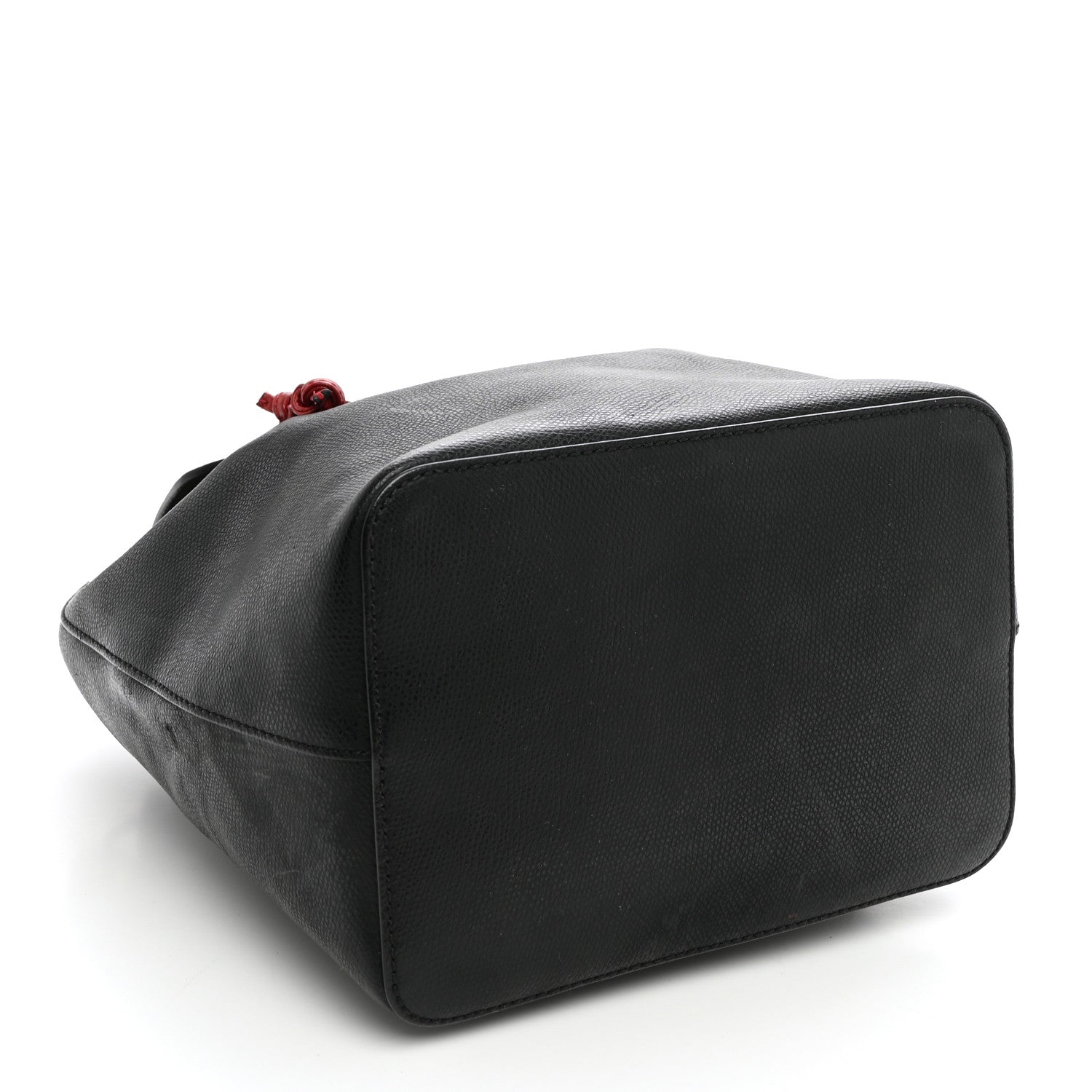 Vitello Cruise Bi-Color FF 1974 Embossed F is Fendi Drawstring Backpack Black Fragola Maya - Image 4