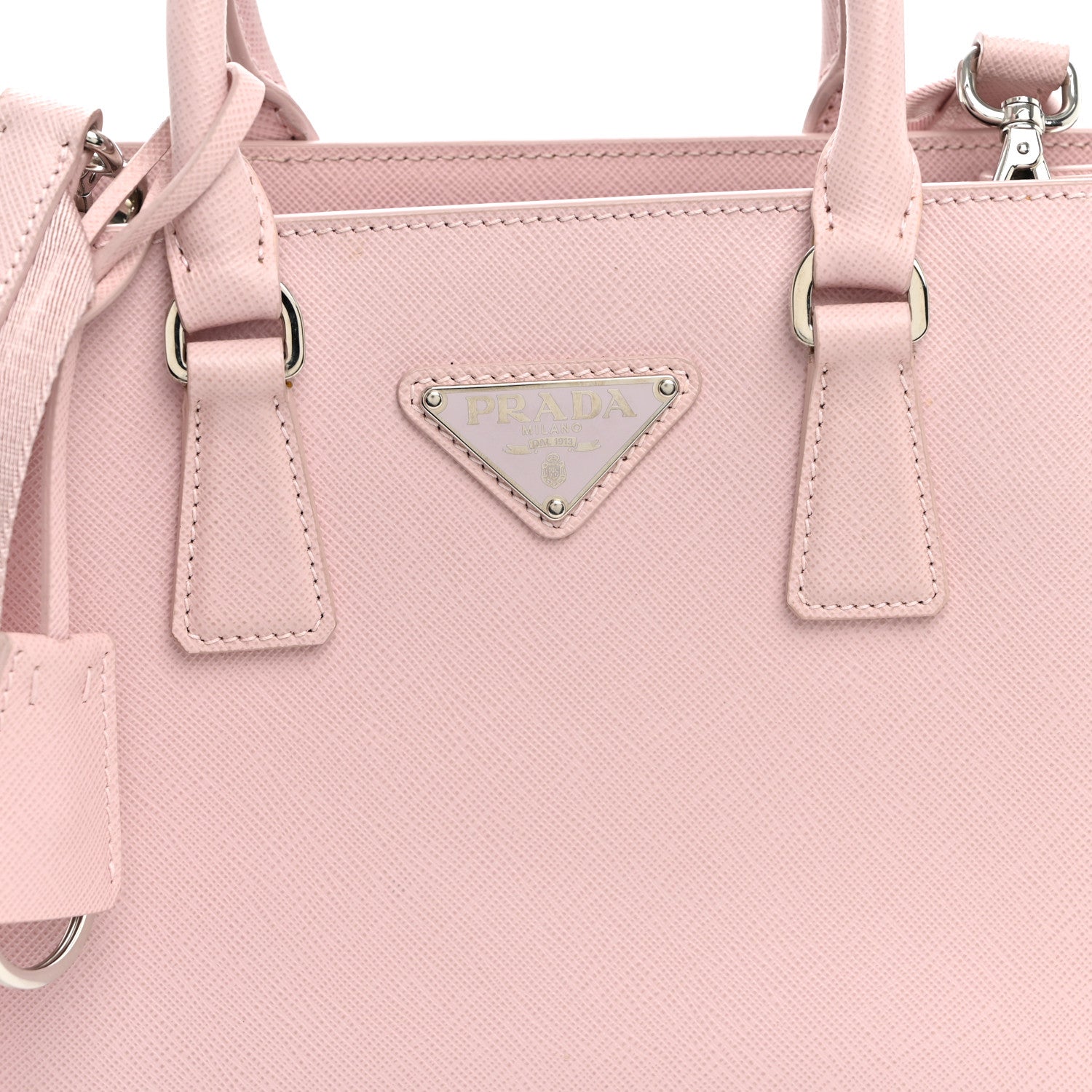 Saffiano Lux Micro Galleria Shoulder Bag Alabastro - Image 8