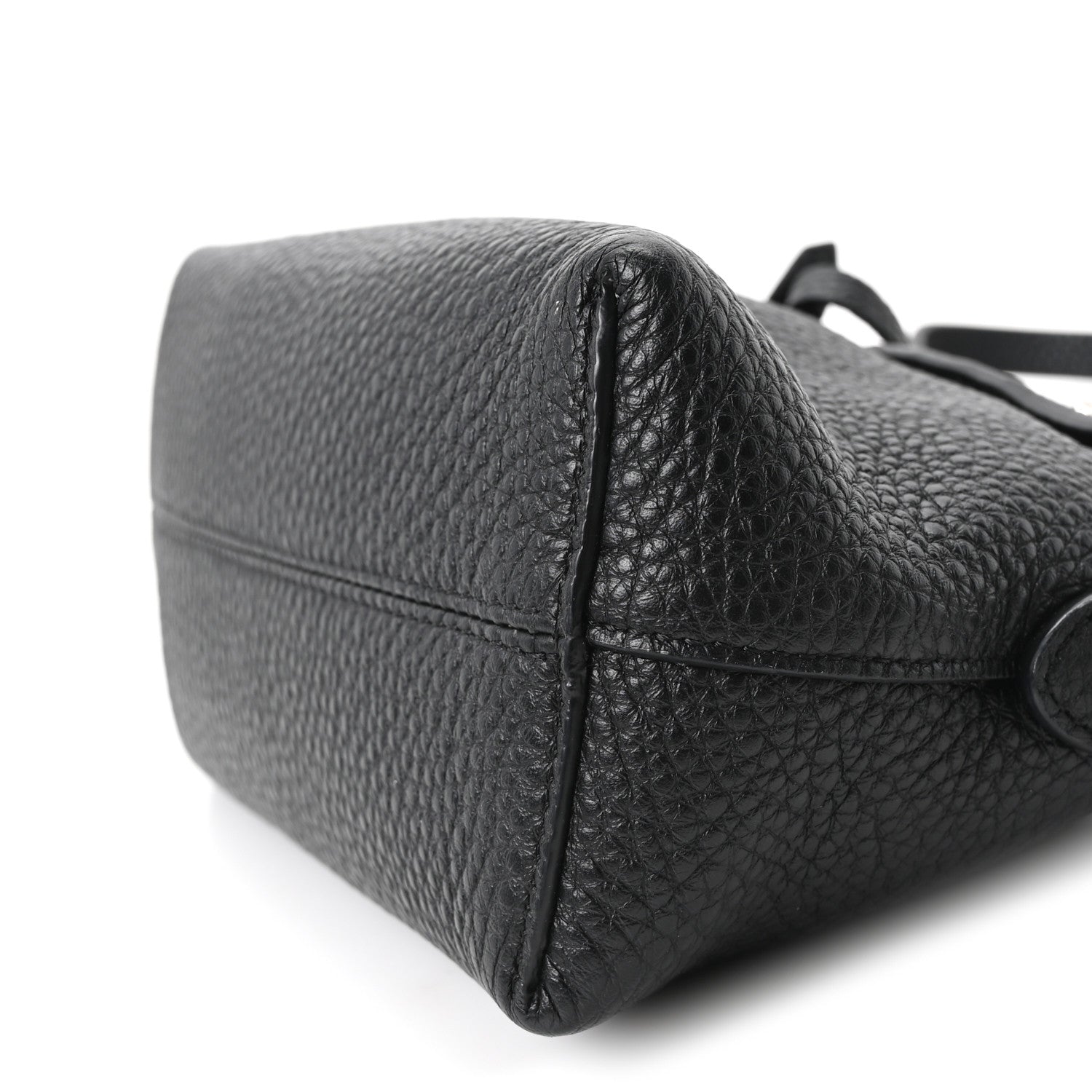 Cuoio Romano Selleria Sintetica Tape Stitch Mini By The Way Boston Bag Black - Image 10