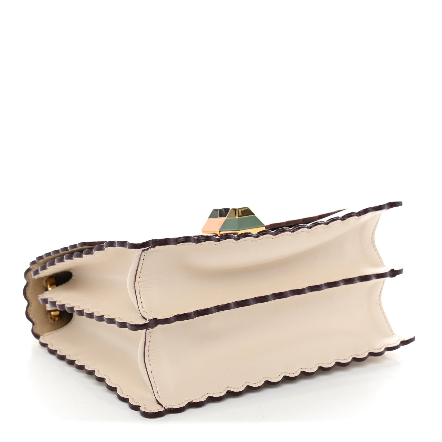 Vitello Liberty Scalloped Studded Small Kan I Shoulder Bag Camelia - Image 4