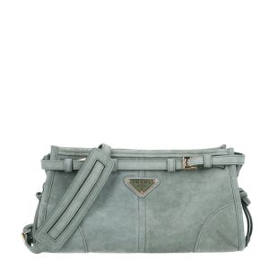 Scamosciato Triangle Small Bonnie Shoulder Bag Salvia