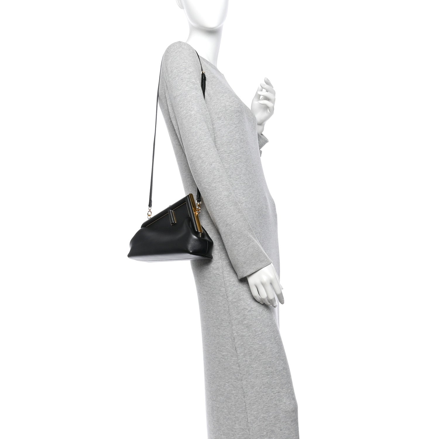 Shiny Nappa Small Fendi First Black - Image 2