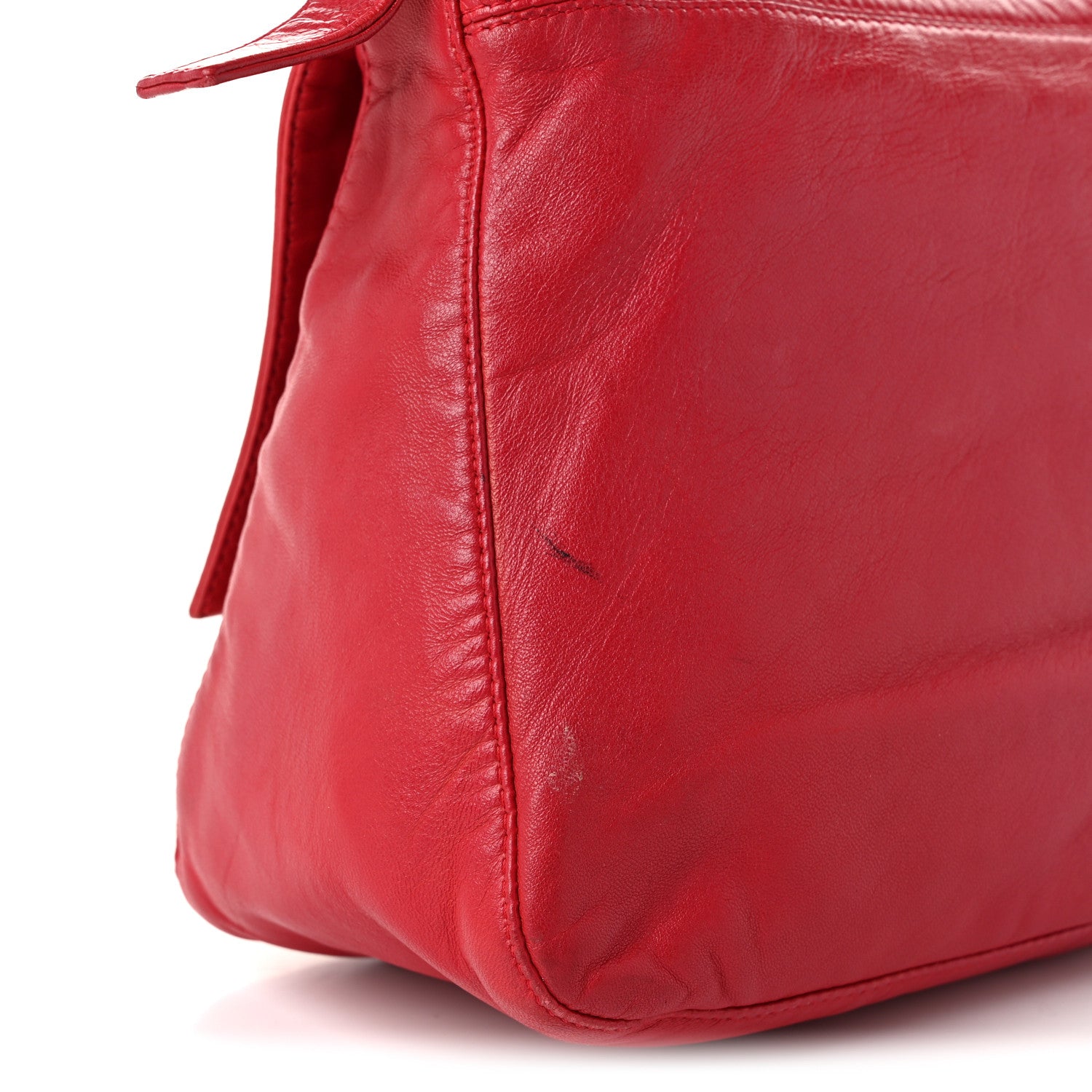 Calfskin Mama Baguette Red - Image 10