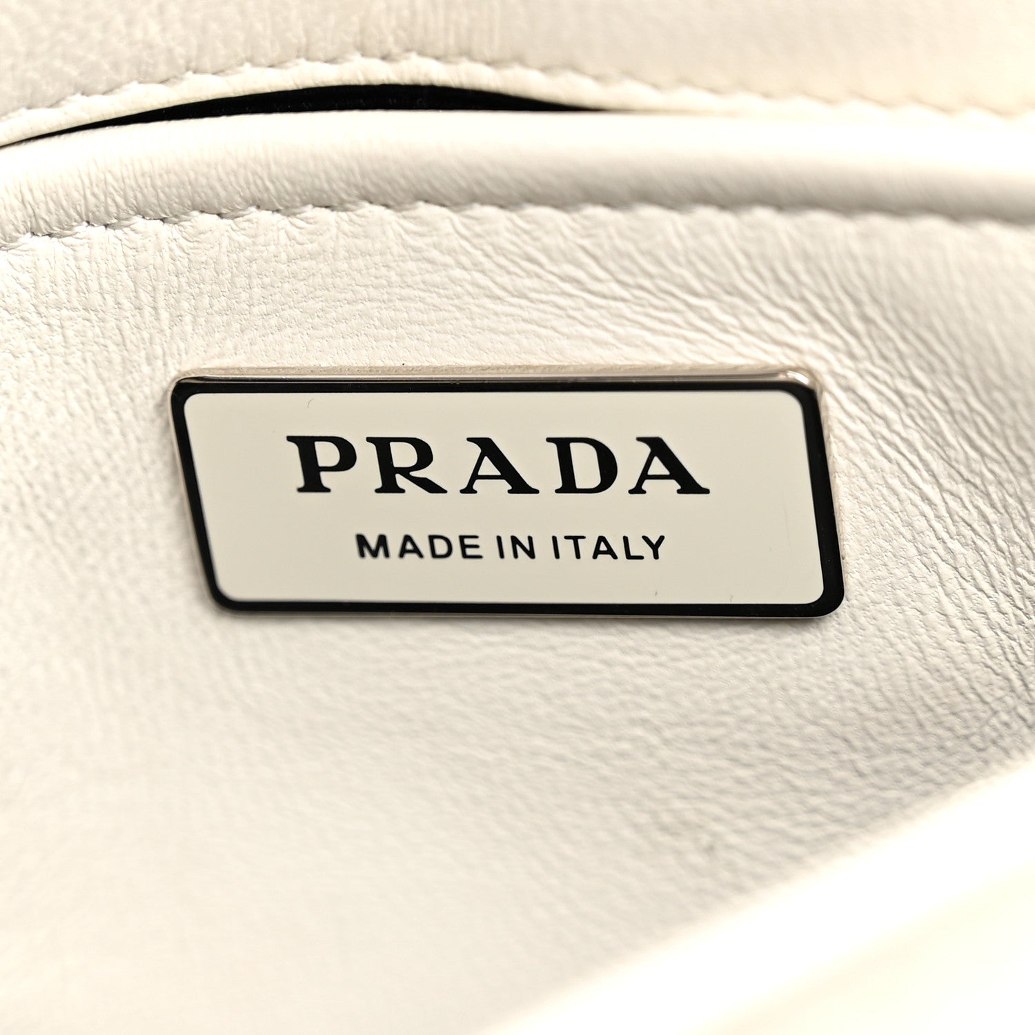 Nappa Triangle Stitched Small Spectrum Bag White - Image 6
