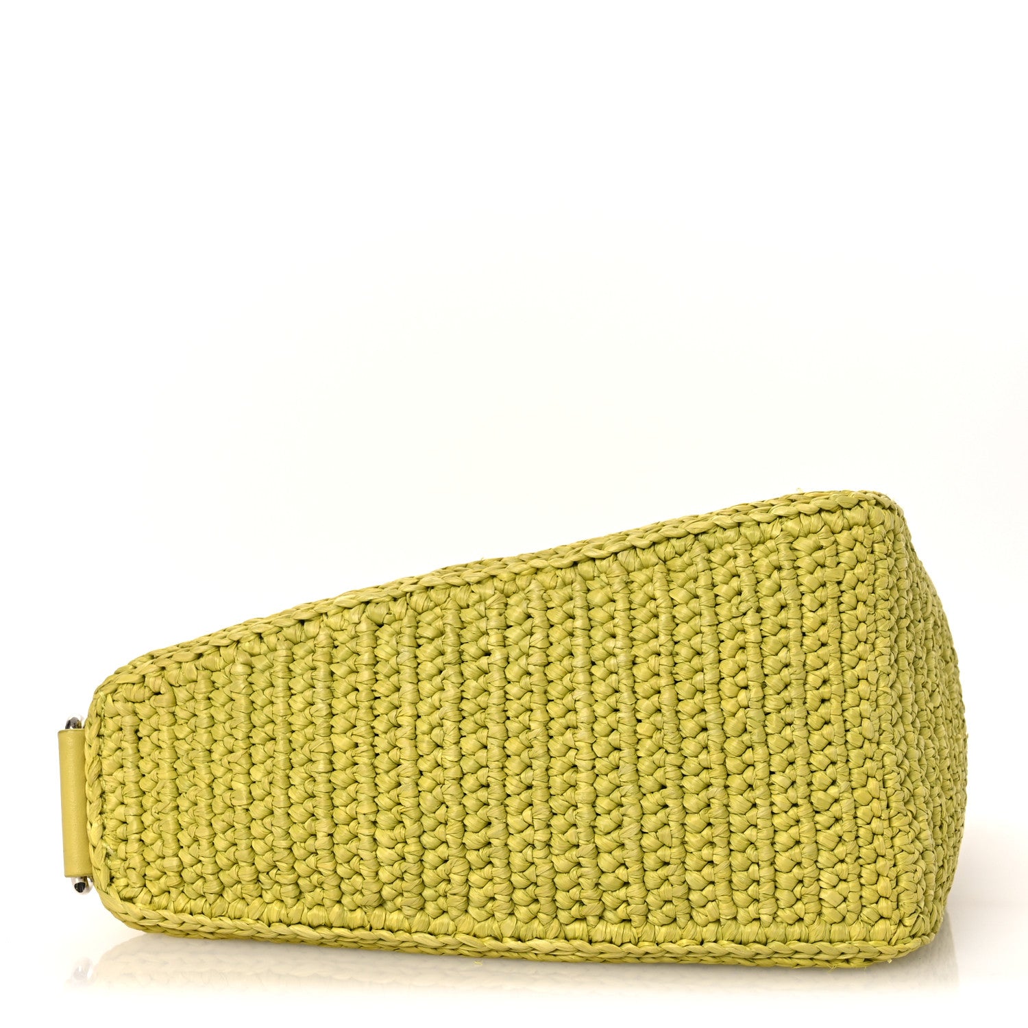 Yarn Raffia Effect Crochet Triangle Shoulder Bag Giallo - Image 4