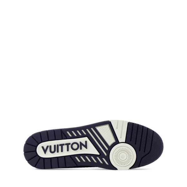 Louis Vuitton LV Trainer Indigo Blue Denim Sneakers with Swarovski Pearls - 图片 8