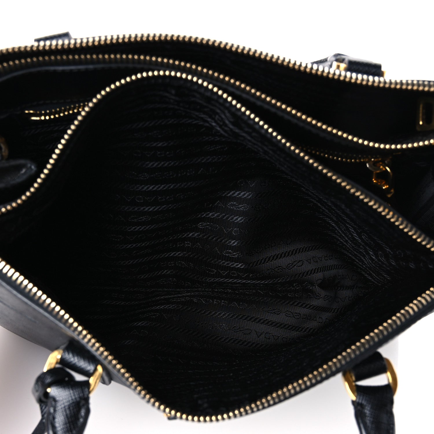 Saffiano Small Galleria Double Zip Tote Black - Image 6