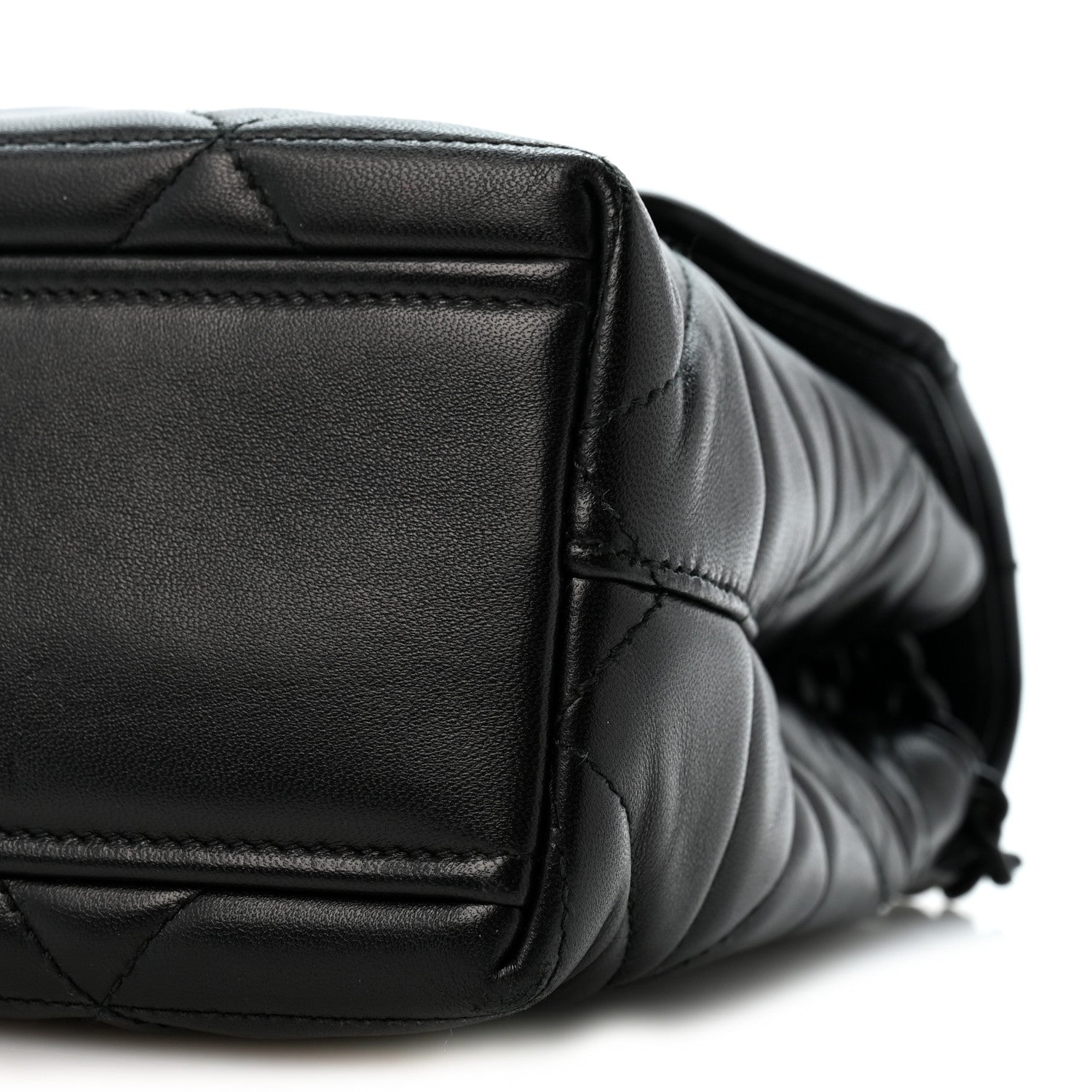 Nappa Triangle Stitched Large Spectrum Bag Black - Image 10