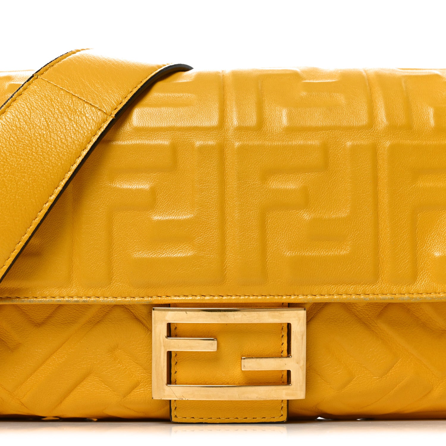 Nappa FF 1974 Embossed Baguette Mimosa - Image 8