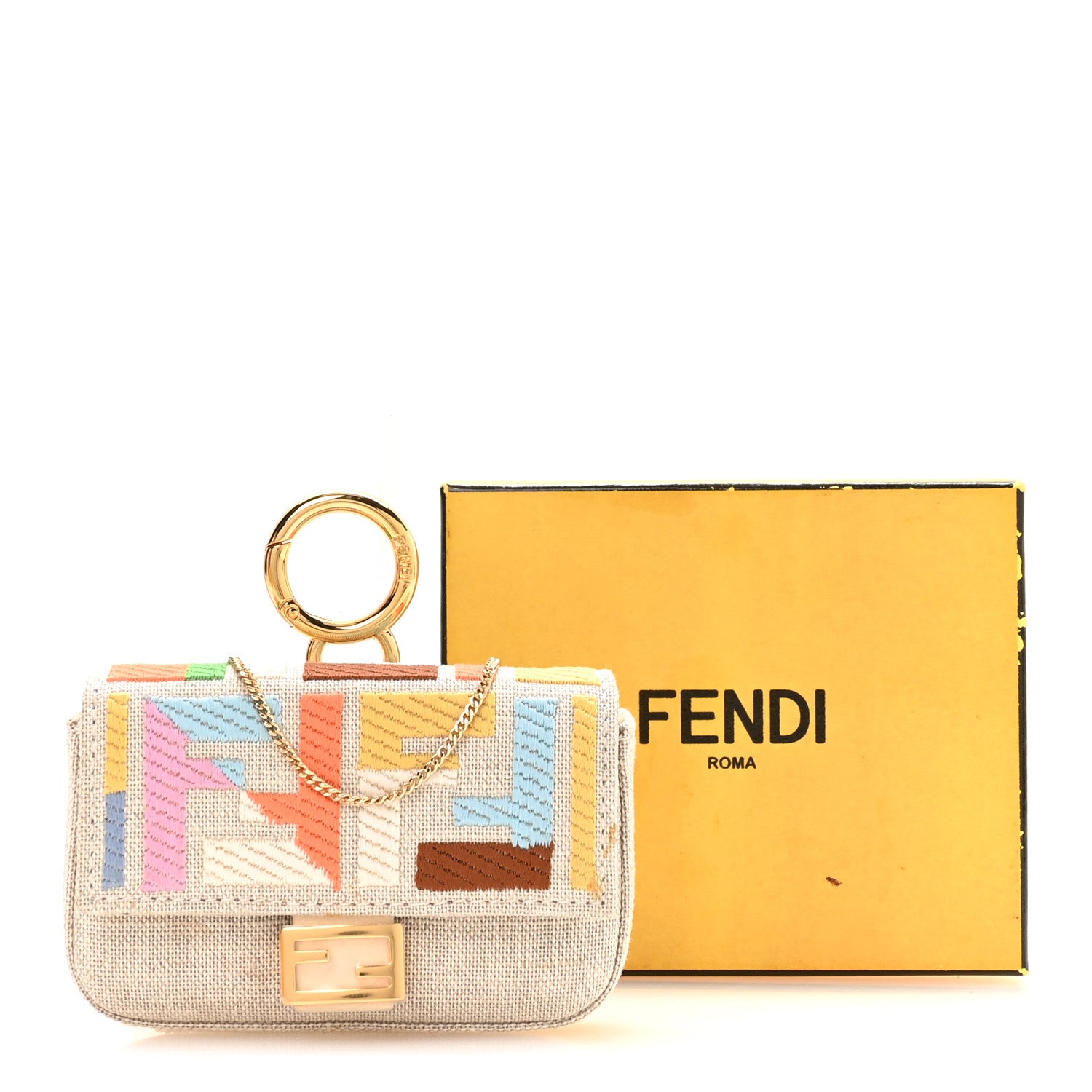 Kuban Canvas FF Embroidered Nano Baguette Charm Grezzo Multicolor - Image 11