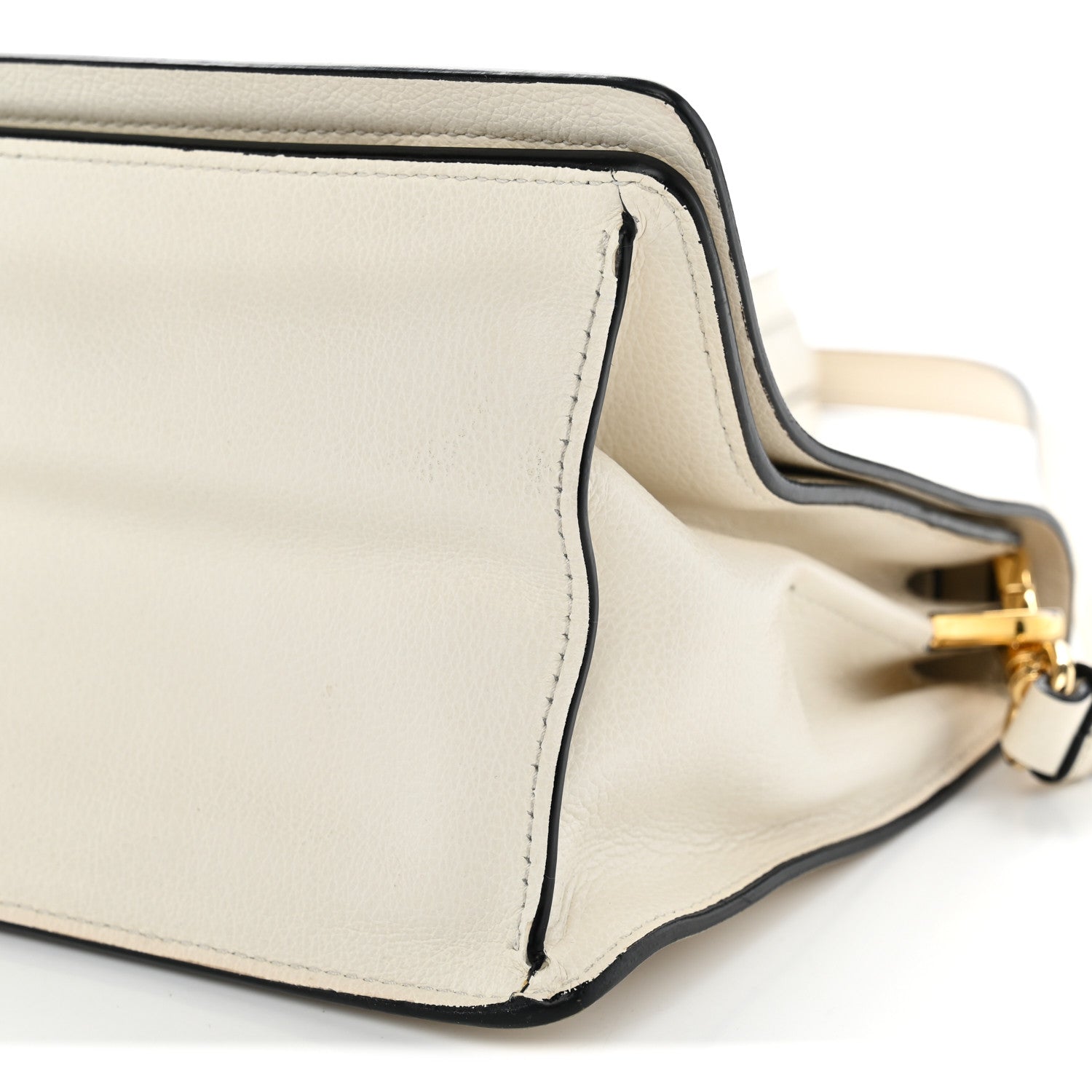 Glace Calf Shoulder Bag White - Image 9