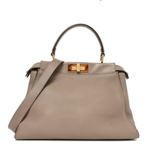 Vitello Seta Plexiglass Tortoise Medium Peekaboo Iconic Satchel Tortora