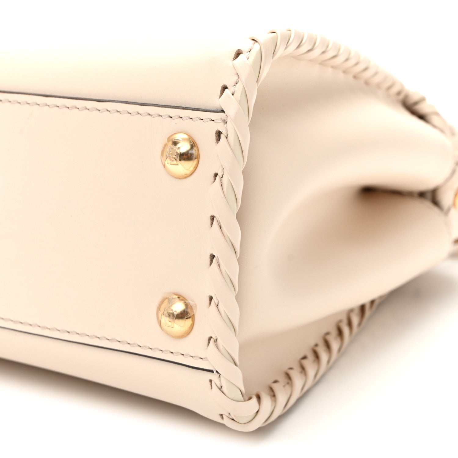 Nappa Interlace Mini Peekaboo Iconic Satchel Camelia - Image 11