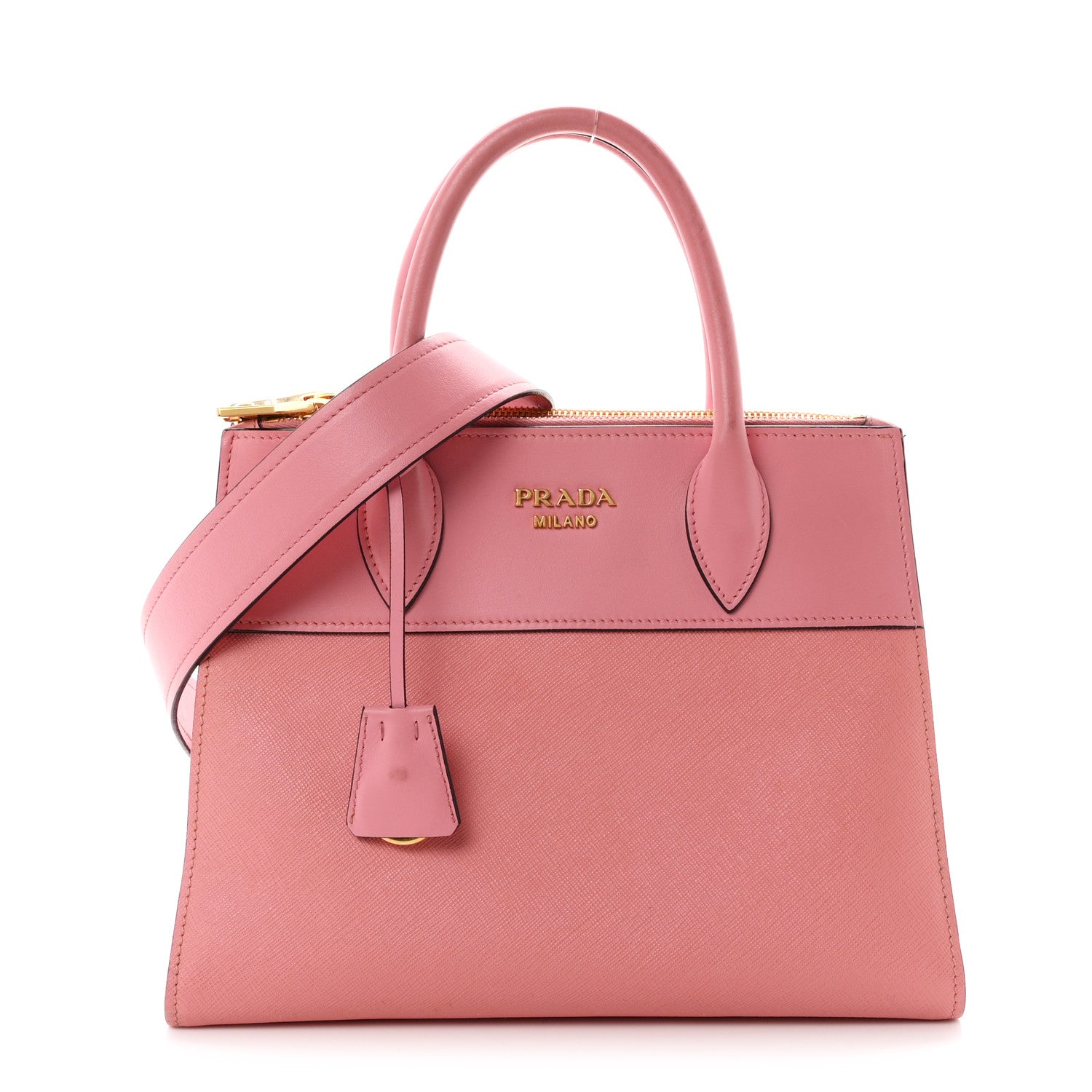 Saffiano City Calfskin Small Paradigme Bag Petalo