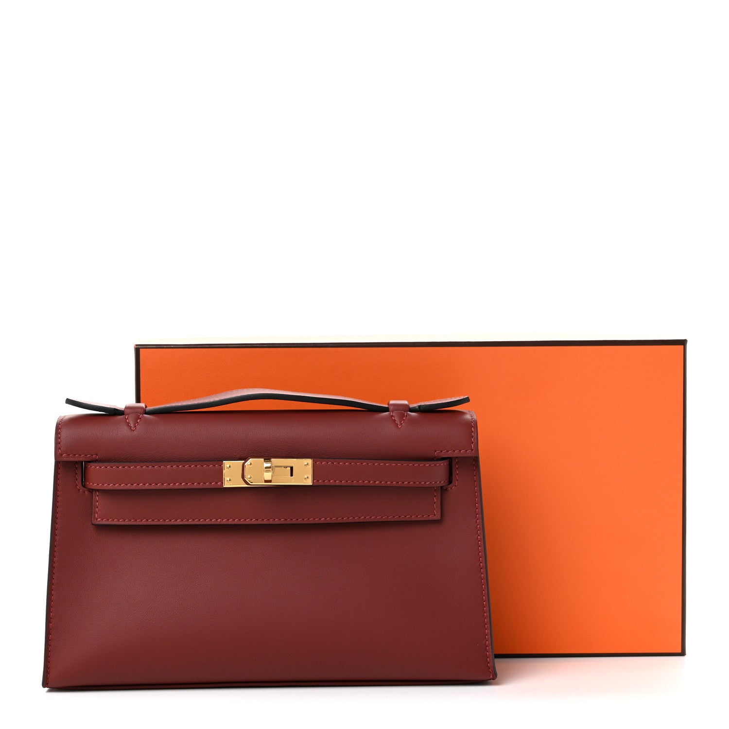 Swift Kelly Pochette Clutch Rouge H - Image 2