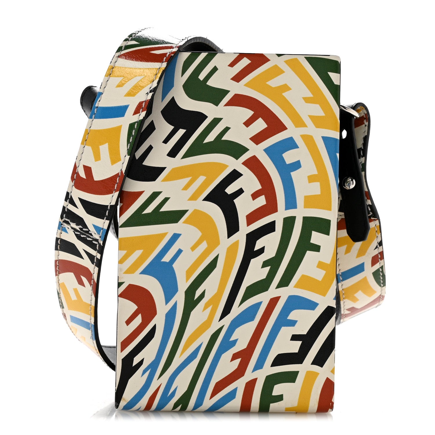 X SARAH COLEMAN Vitello Grace Light FF Vertigo Box Bag White Ice Multicolor