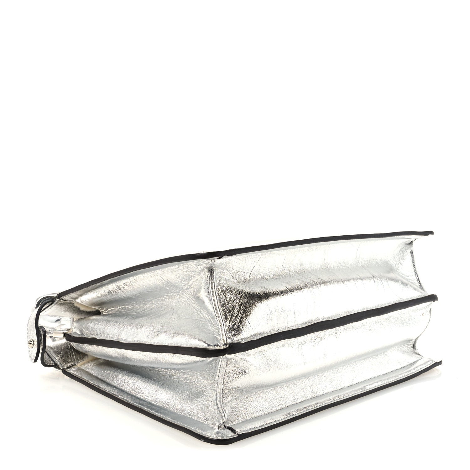 Rock Millenium Laminata Medium Peekaboo I SEE U Satchel Argento - Image 4