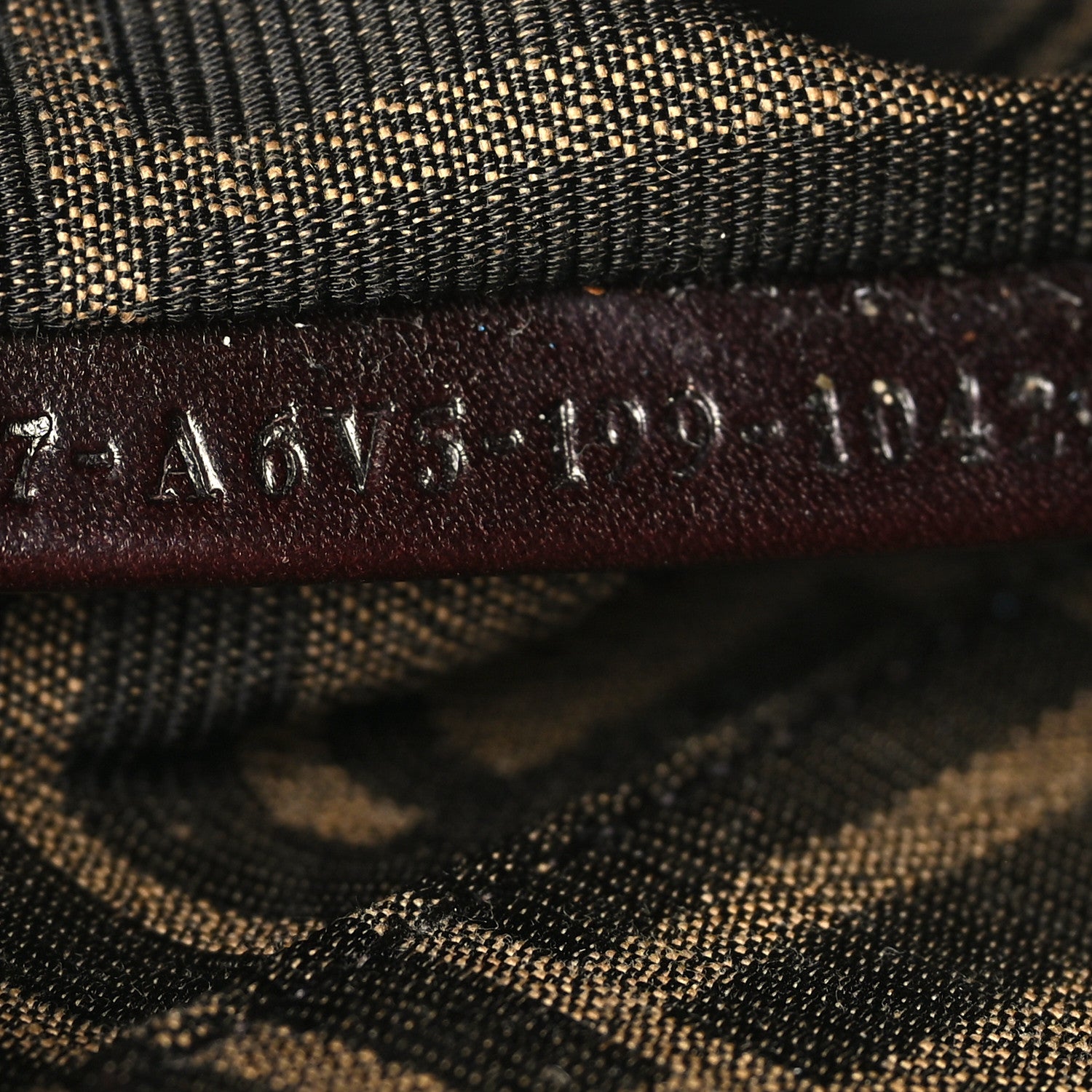 Fabric Jacquard FF 1974 Mini Baguette Tobacco Moro Black - Image 7