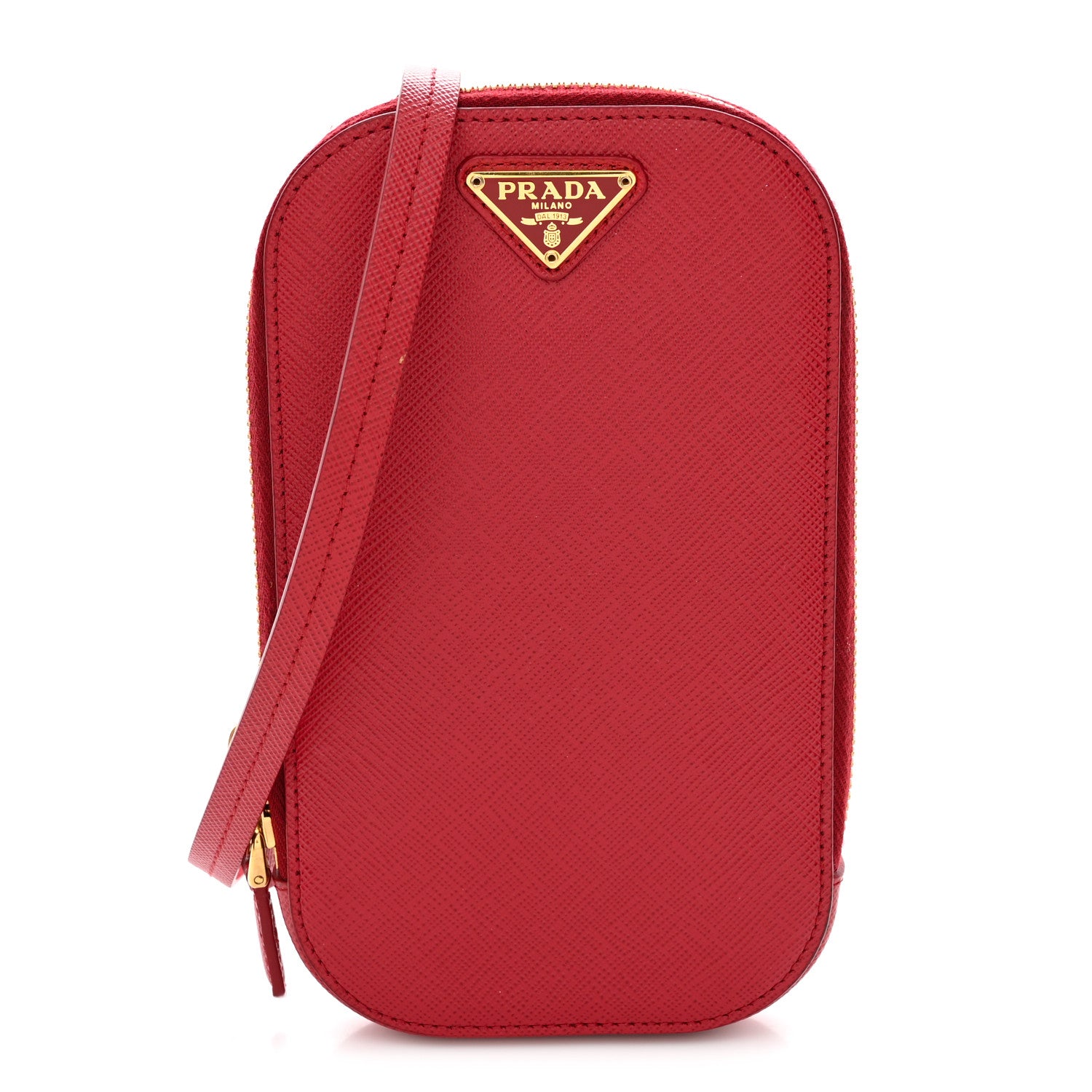 Saffiano Triangle Phone Case Fuoco