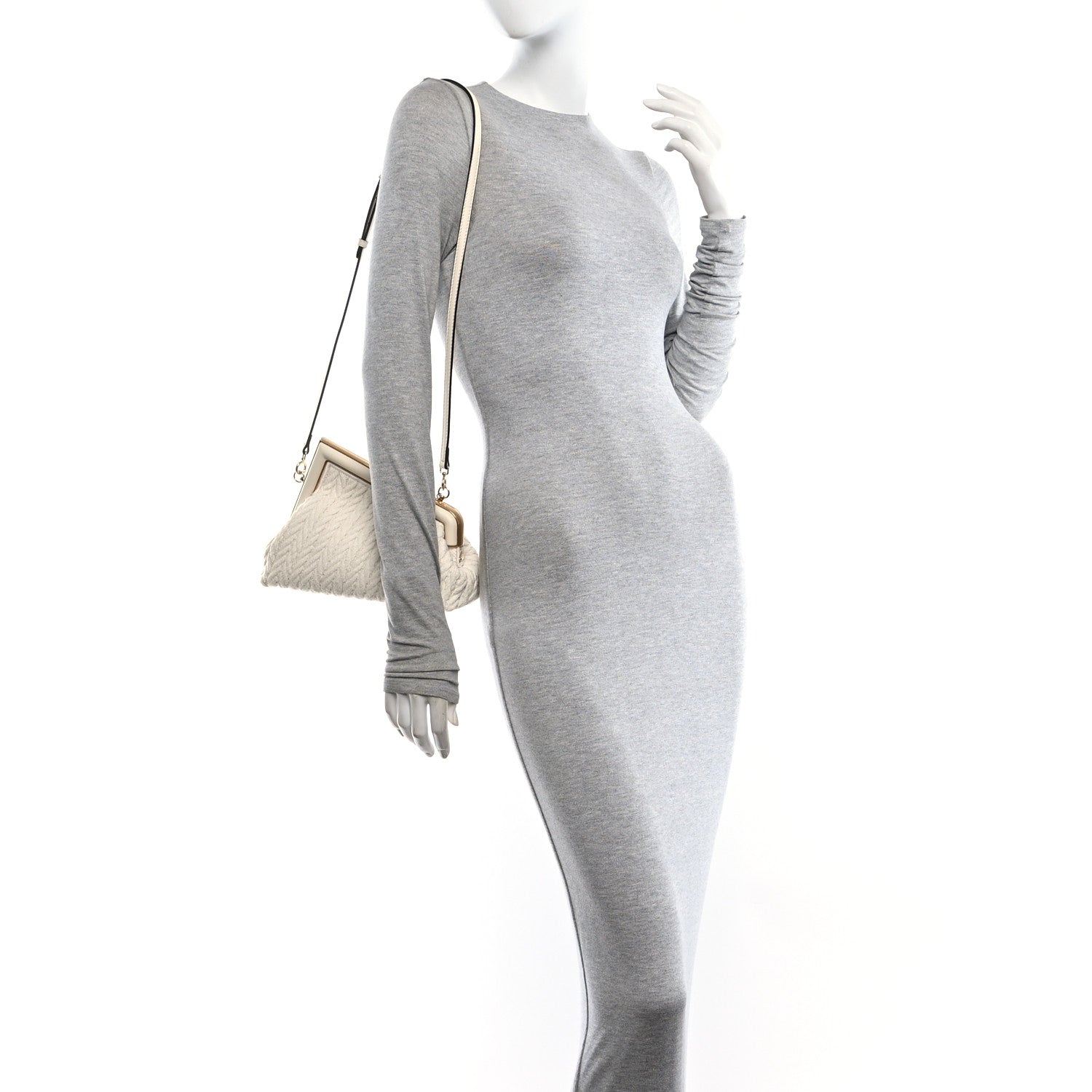 Lambskin Tessuto Treccia Small Fendi First Grezzo - Image 2