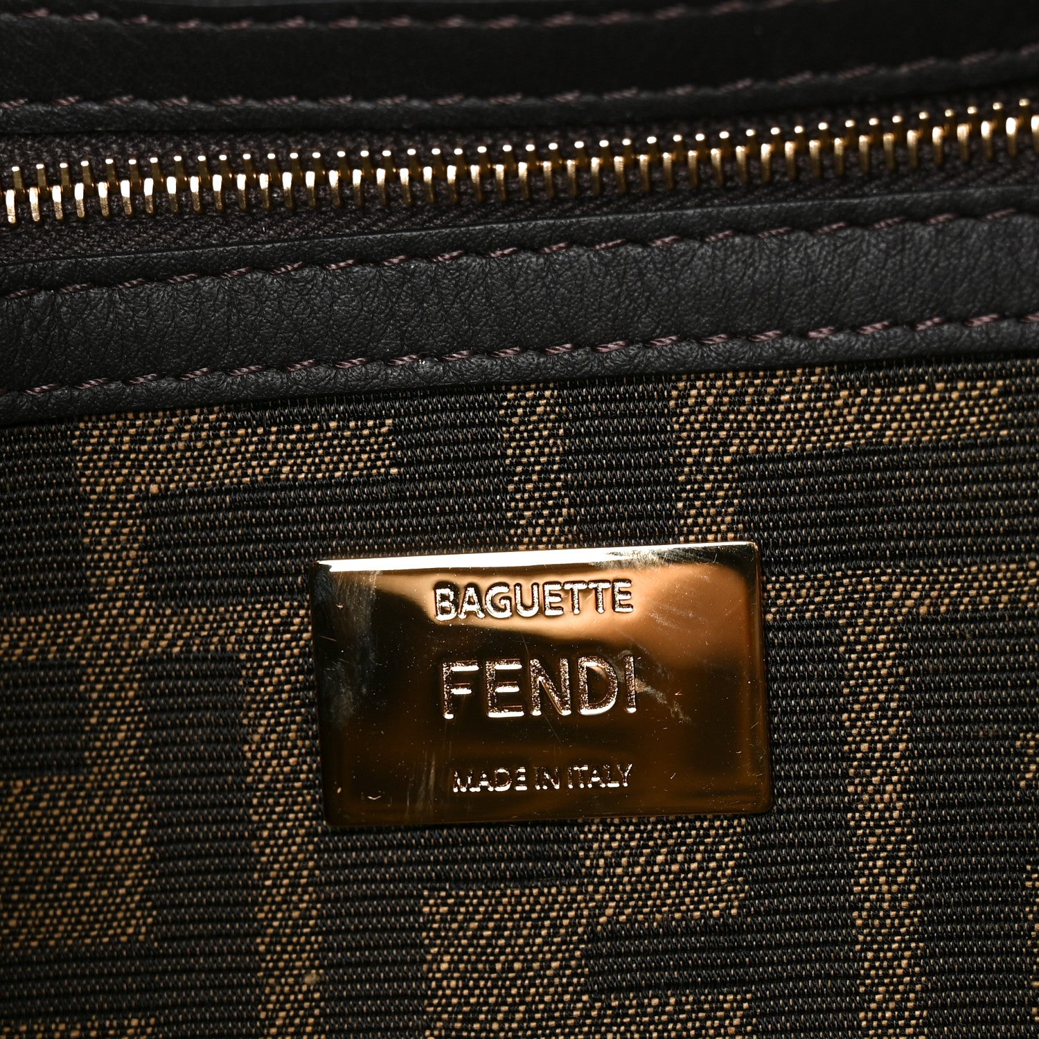 Fabric Jacquard FF 1974 Medium Baguette Tobacco Moro Black - Image 11