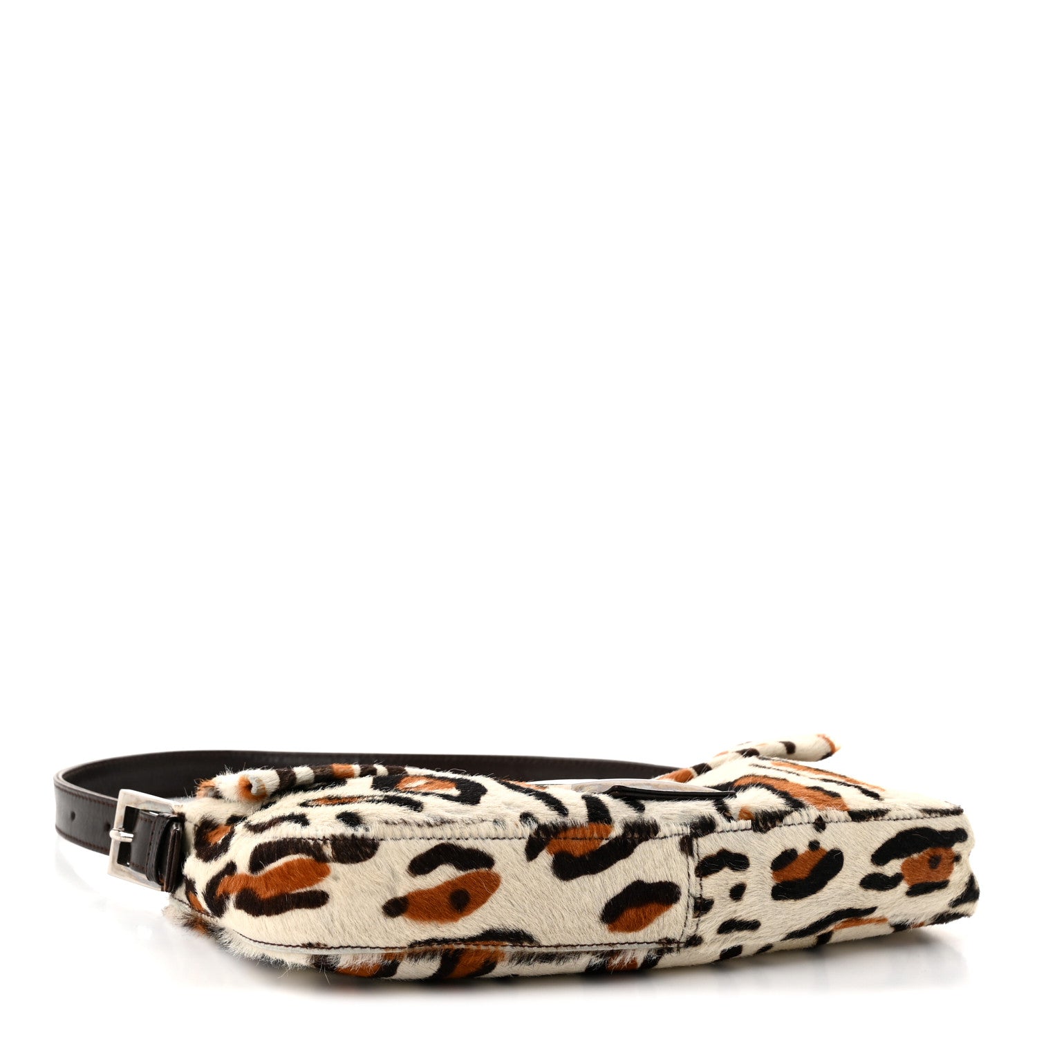 Calf Hair Leopard Print Baguette Brown - Image 4