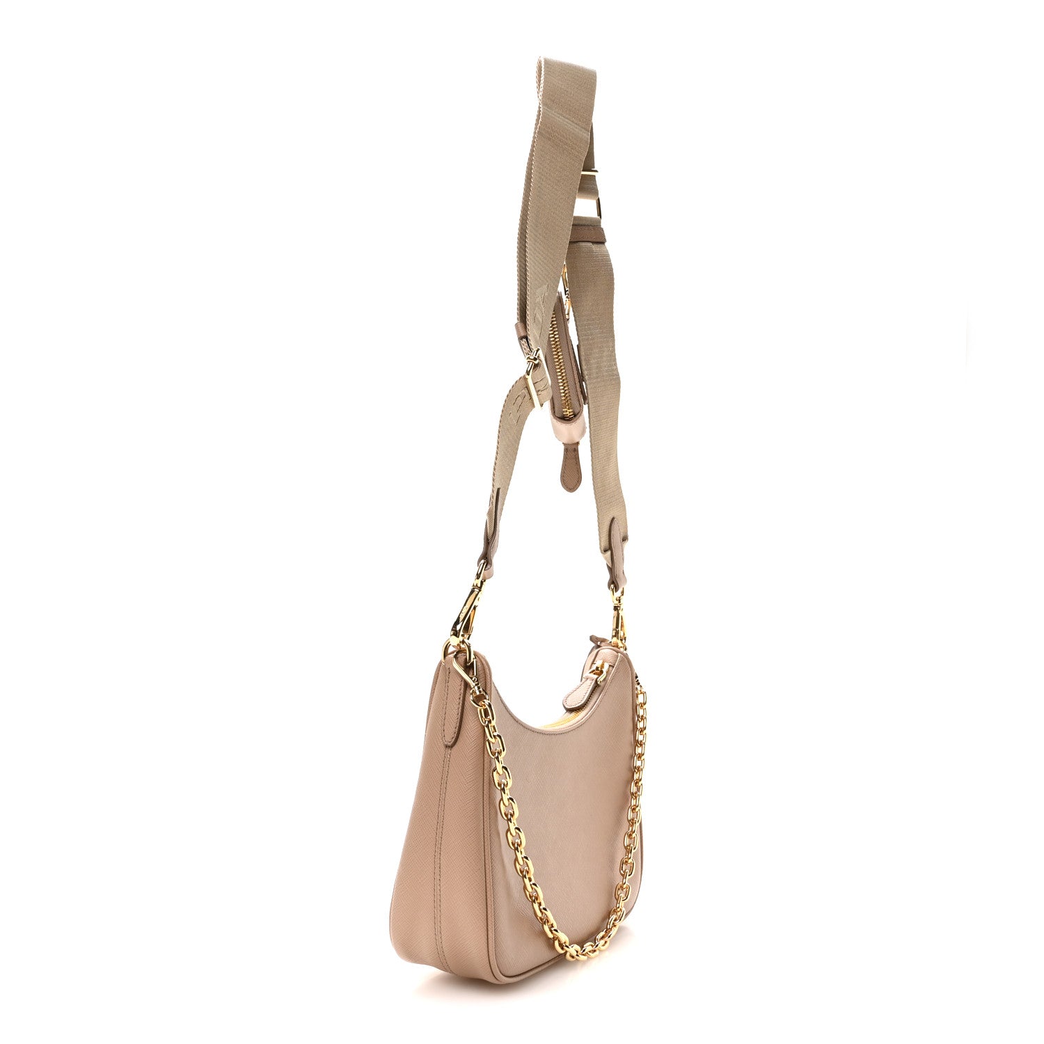 Saffiano Lux Re-Edition 2005 Shoulder Bag Cammeo - Image 3