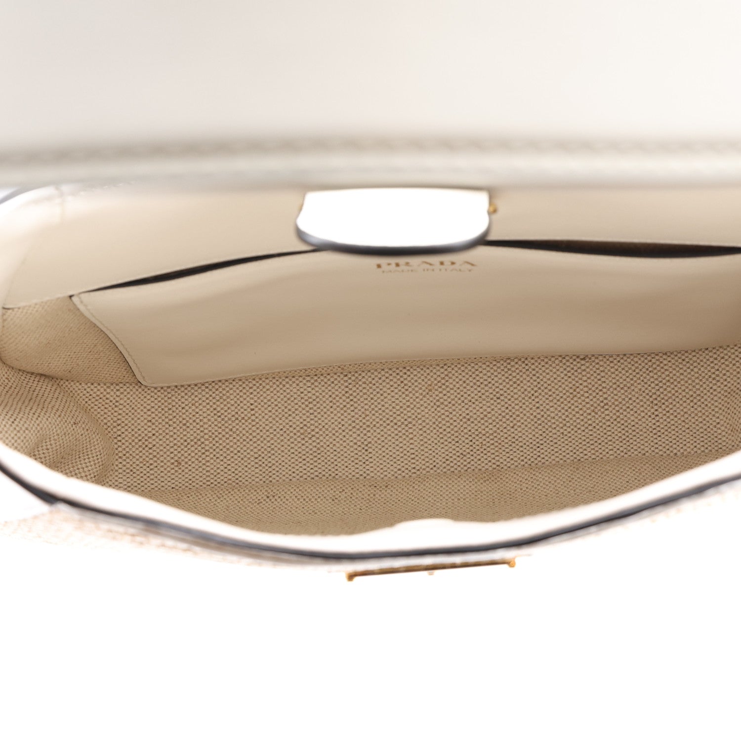 Paglia Spazzolato Shoulder Bag Naturale White - Image 5