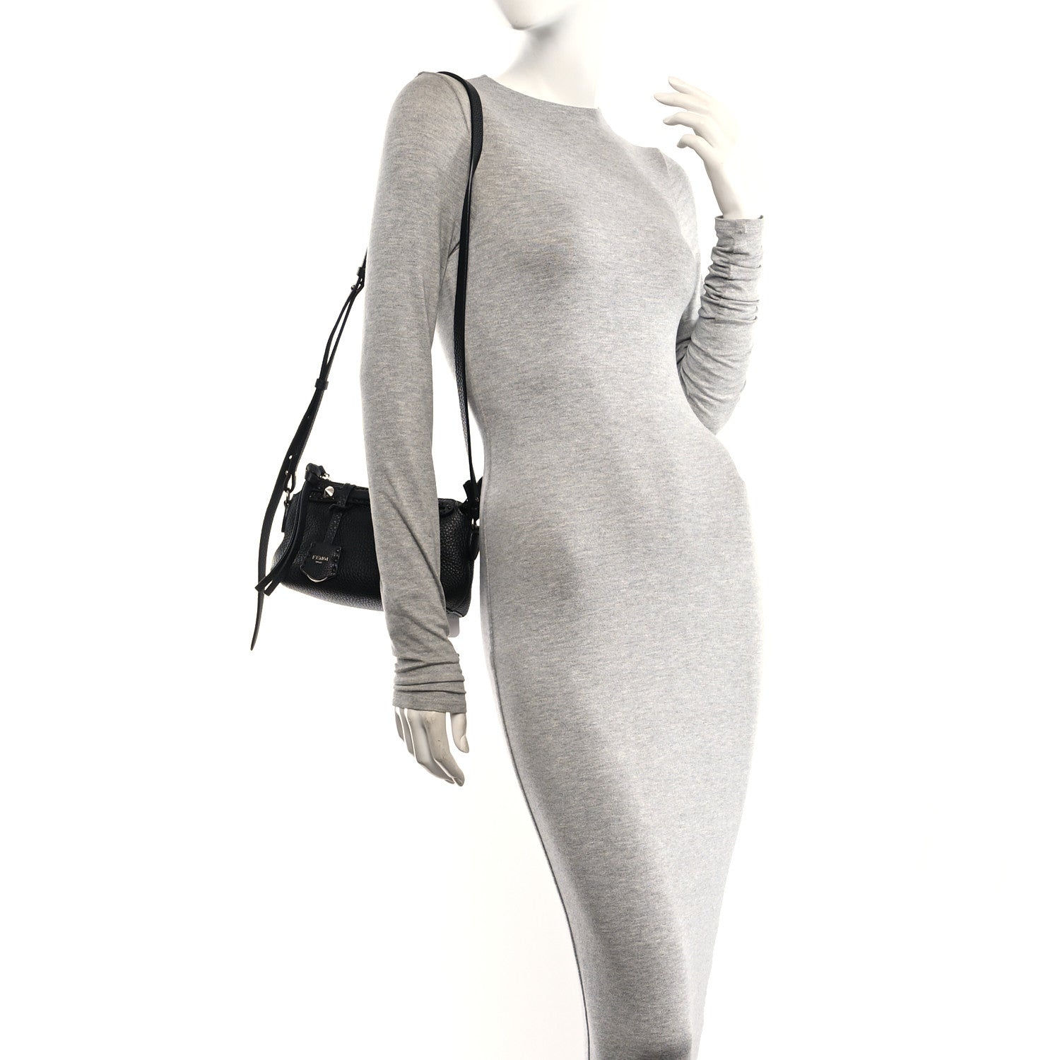 Cuoio Romano Selleria Sintetica Tape Stitch Mini By The Way Boston Bag Black - Image 2