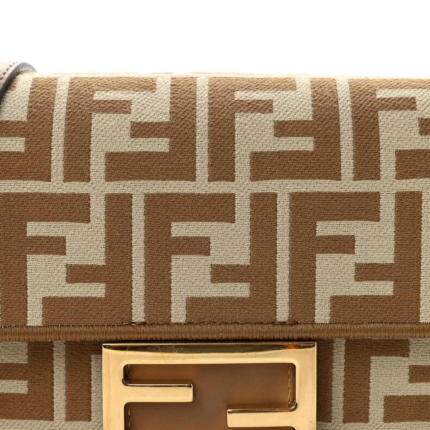 Fabric Jacquard FF 1974 Mini Baguette Beige Sand - Image 8