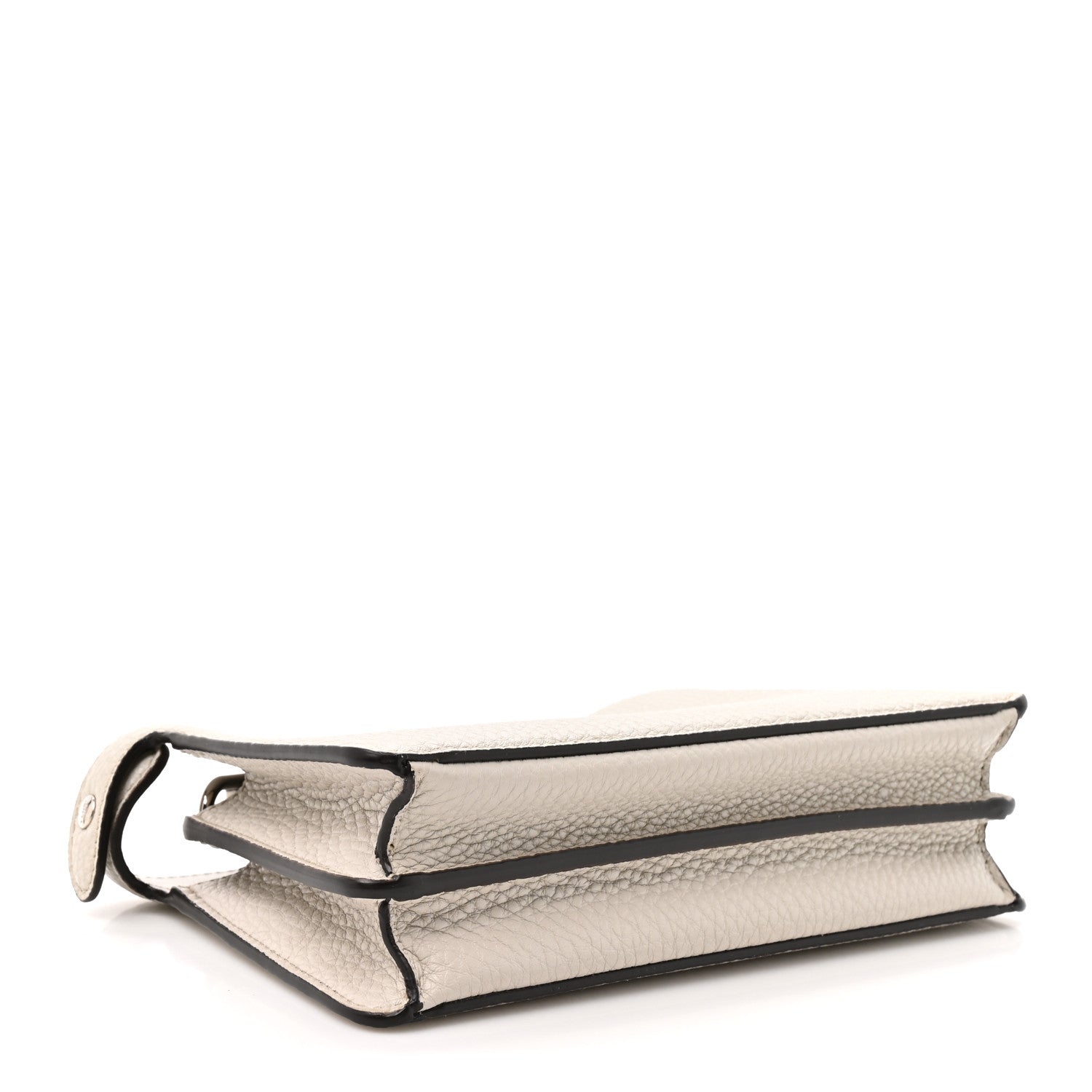 Cuoio Romano Vitello Cover Bi-Color Peekaboo I See U X Cross Satchel Ghiaia Oliva - Image 4