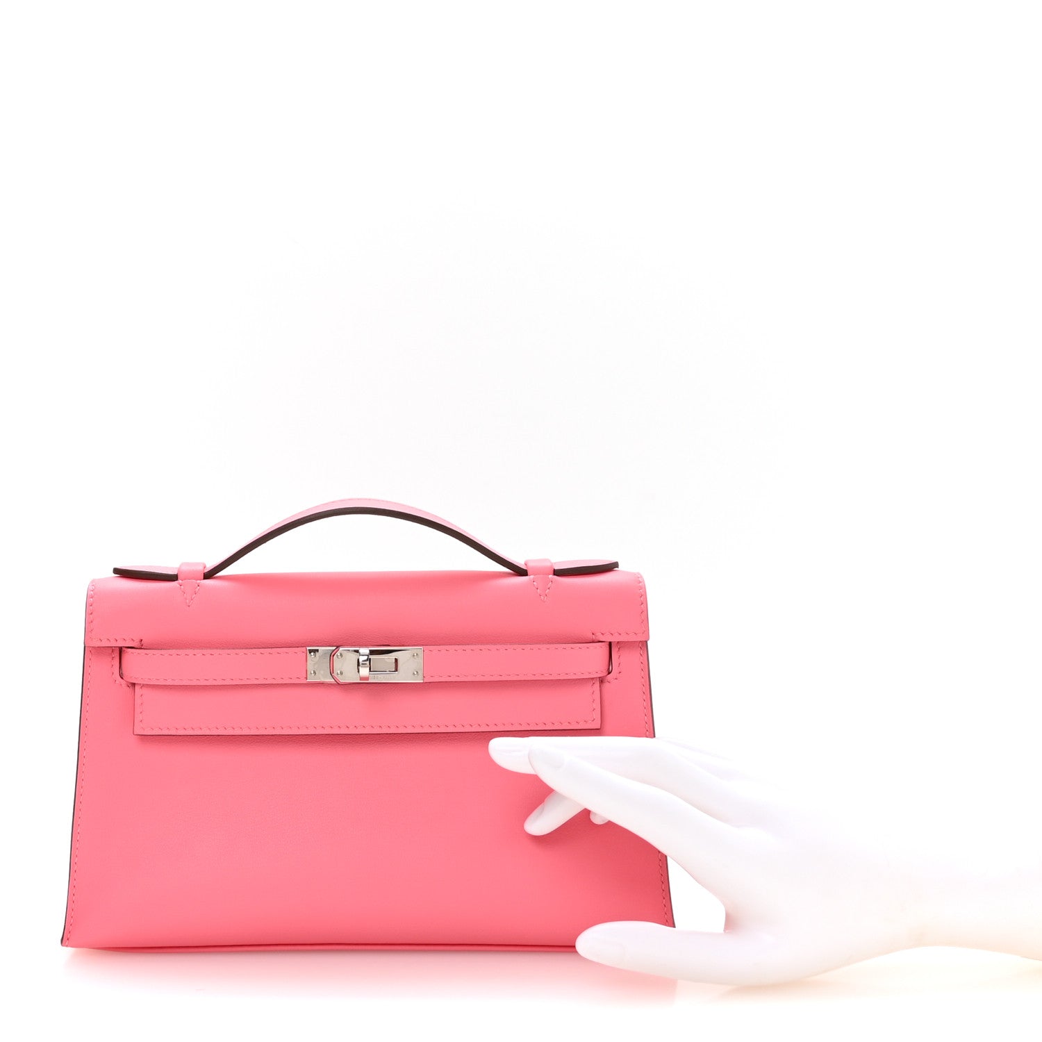 Swift Kelly Pochette Clutch Rose Azalee - Image 2