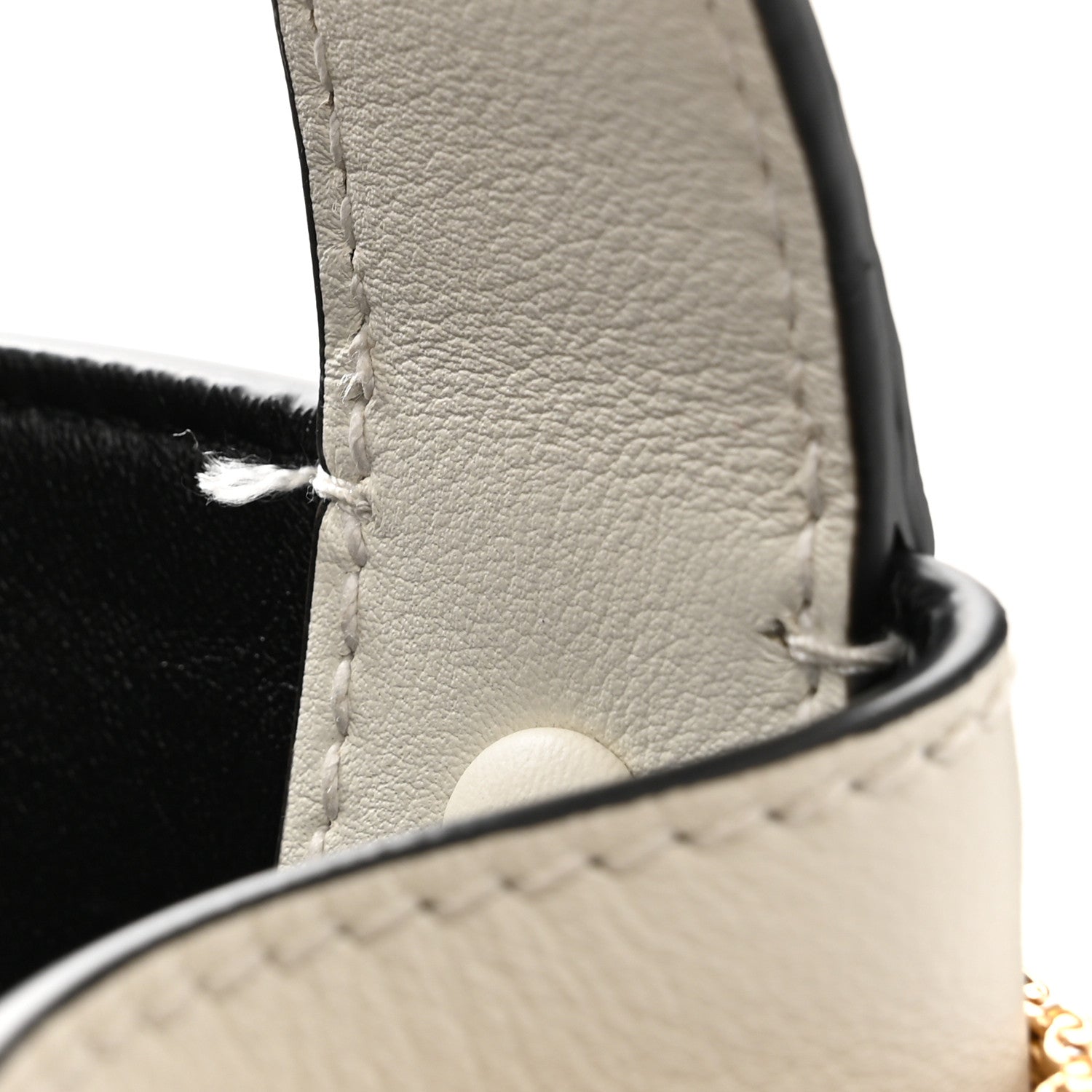 Calfskin Buckle Bag With Jeweled Belt White Black - Image 7