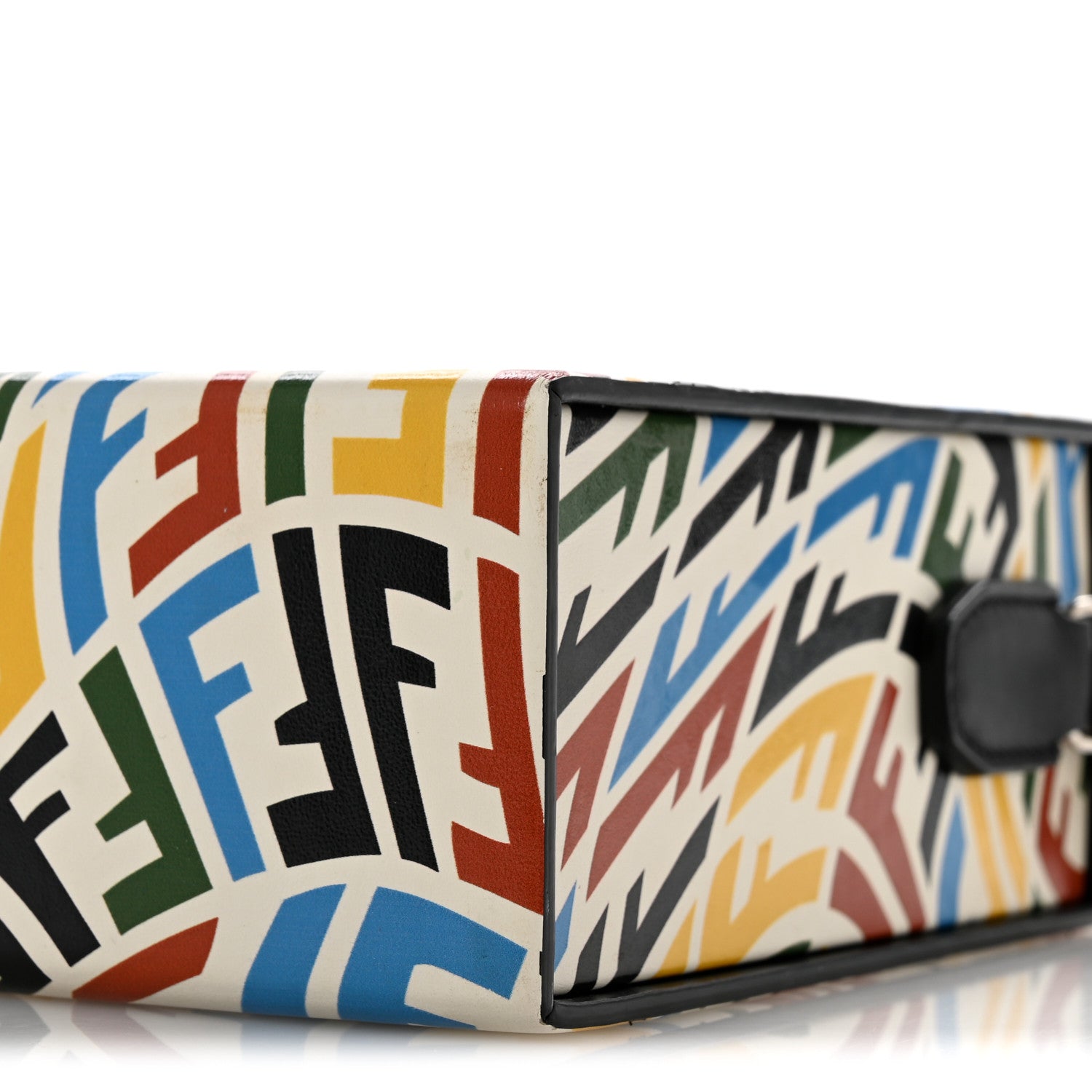 X SARAH COLEMAN Vitello Grace Light FF Vertigo Box Bag White Ice Multicolor - Image 10