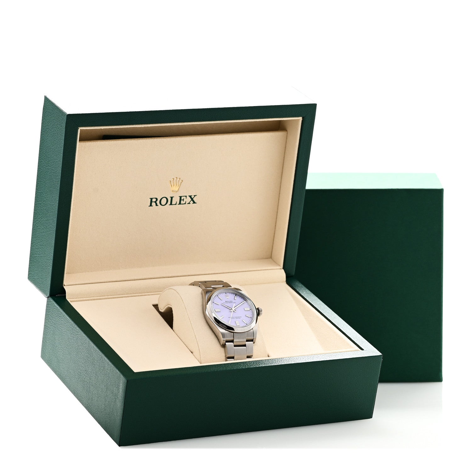 Stainless Steel 36mm Oyster Perpetual Watch Lavender 126000 - Image 5