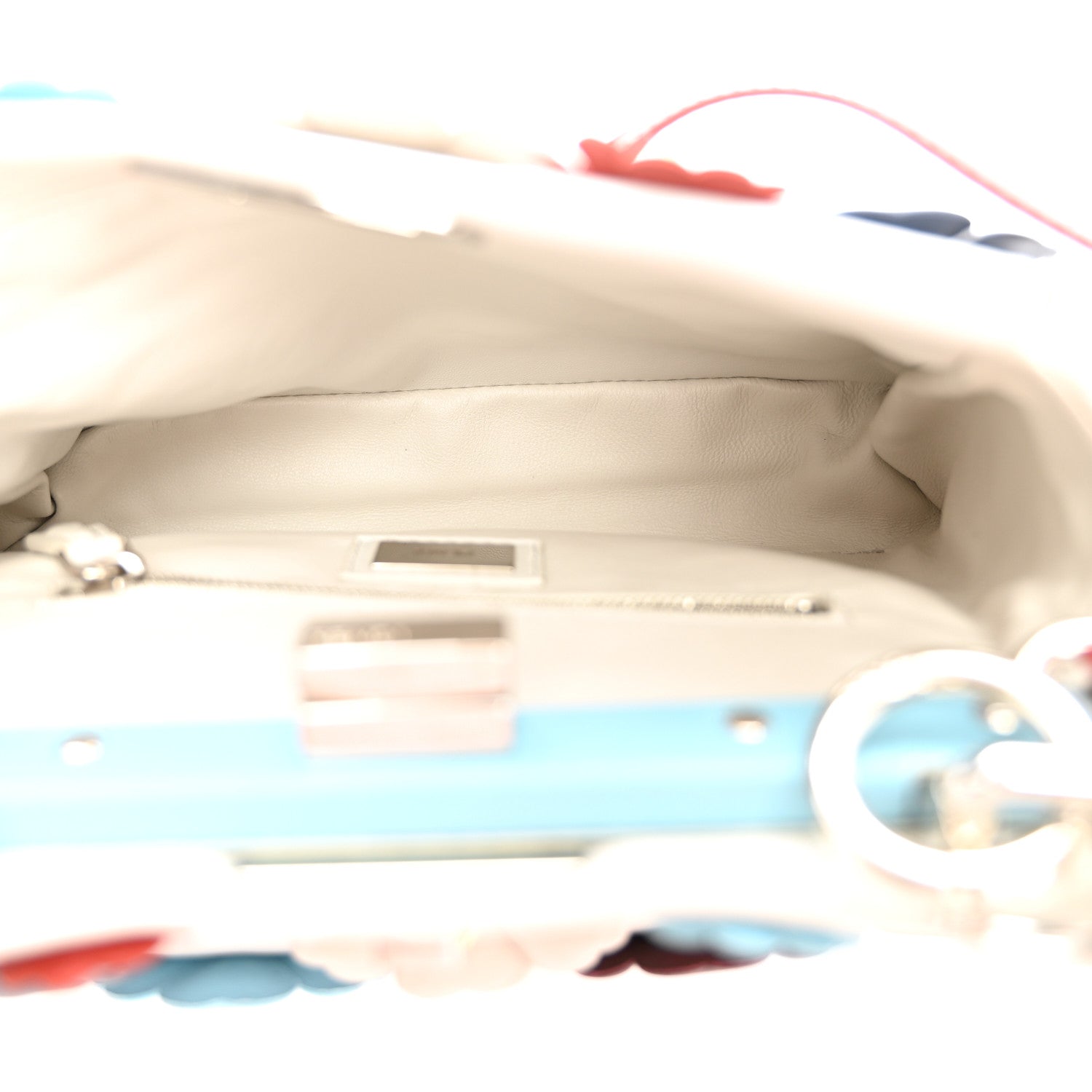 Nappa Flowerland Mini Peekaboo Iconic Satchel White Ice Multicolor - Image 5