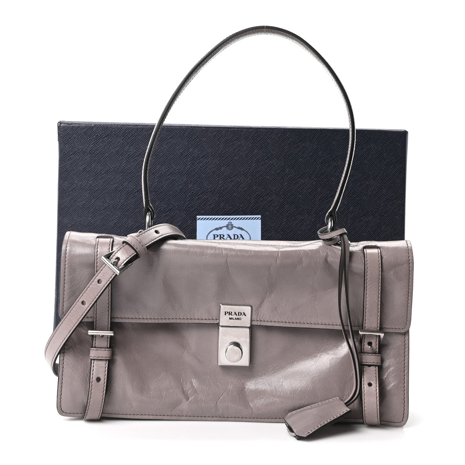 Glossy Calfskin Medium Sound Shoulder Bag Peltro - 图片 11