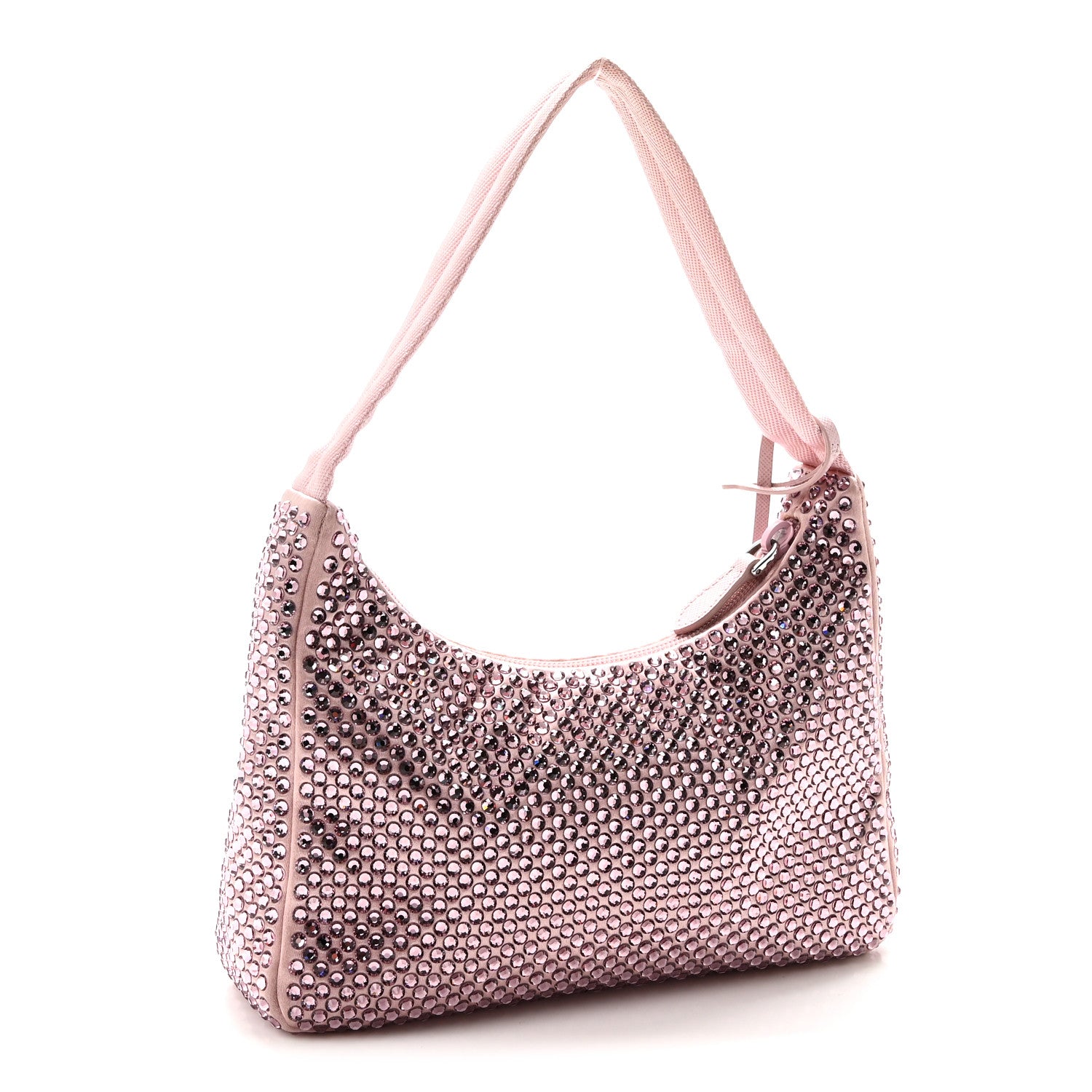 Satin Crystal Mini Re-Edition 2000 Bag Alabastro - 图片 3