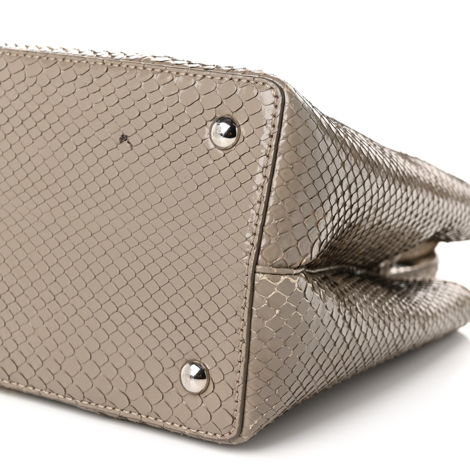 Snakeskin Petite 2Jours Tote Beige Multicolor - Image 9