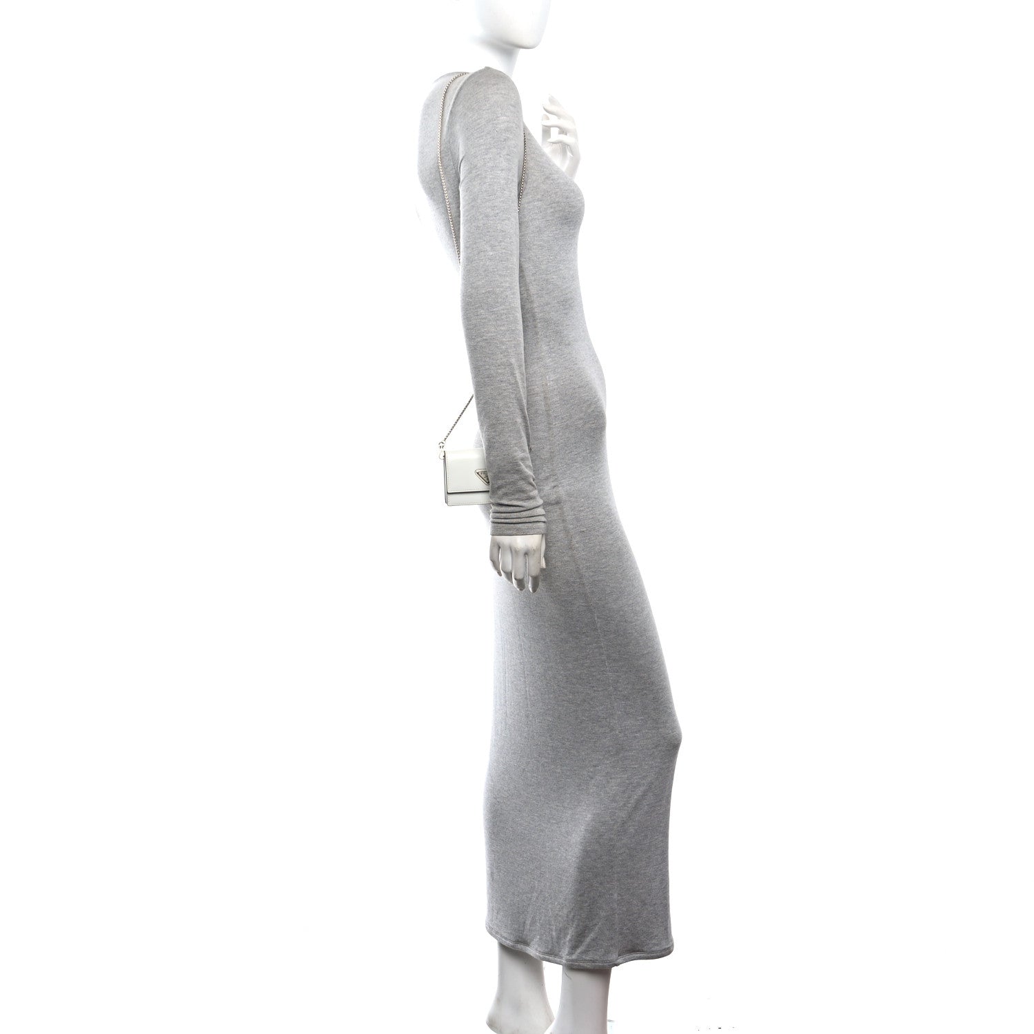 Spazzolato Card Holder With Chain White - Image 2